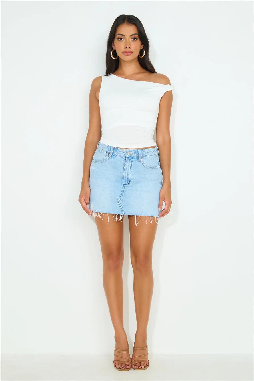 In My Cart Off Shoulder Crop Top White