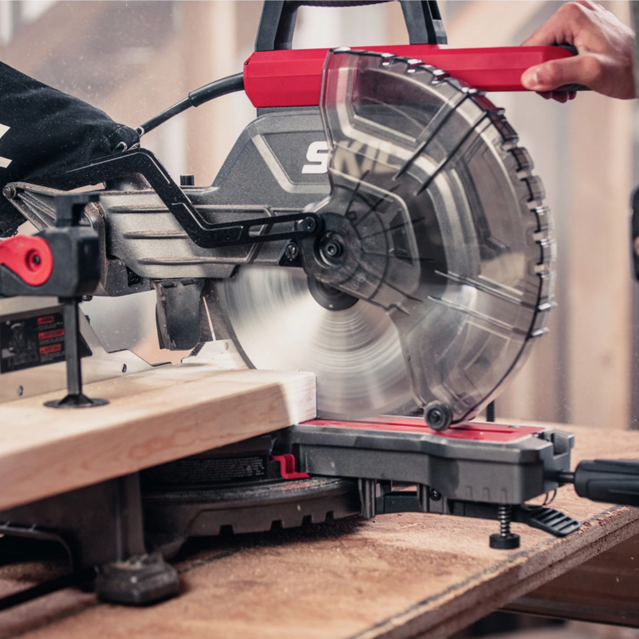 15 Amp 10'' Corded Electric Dual Bevel Sliding Miter Saw - Image 7