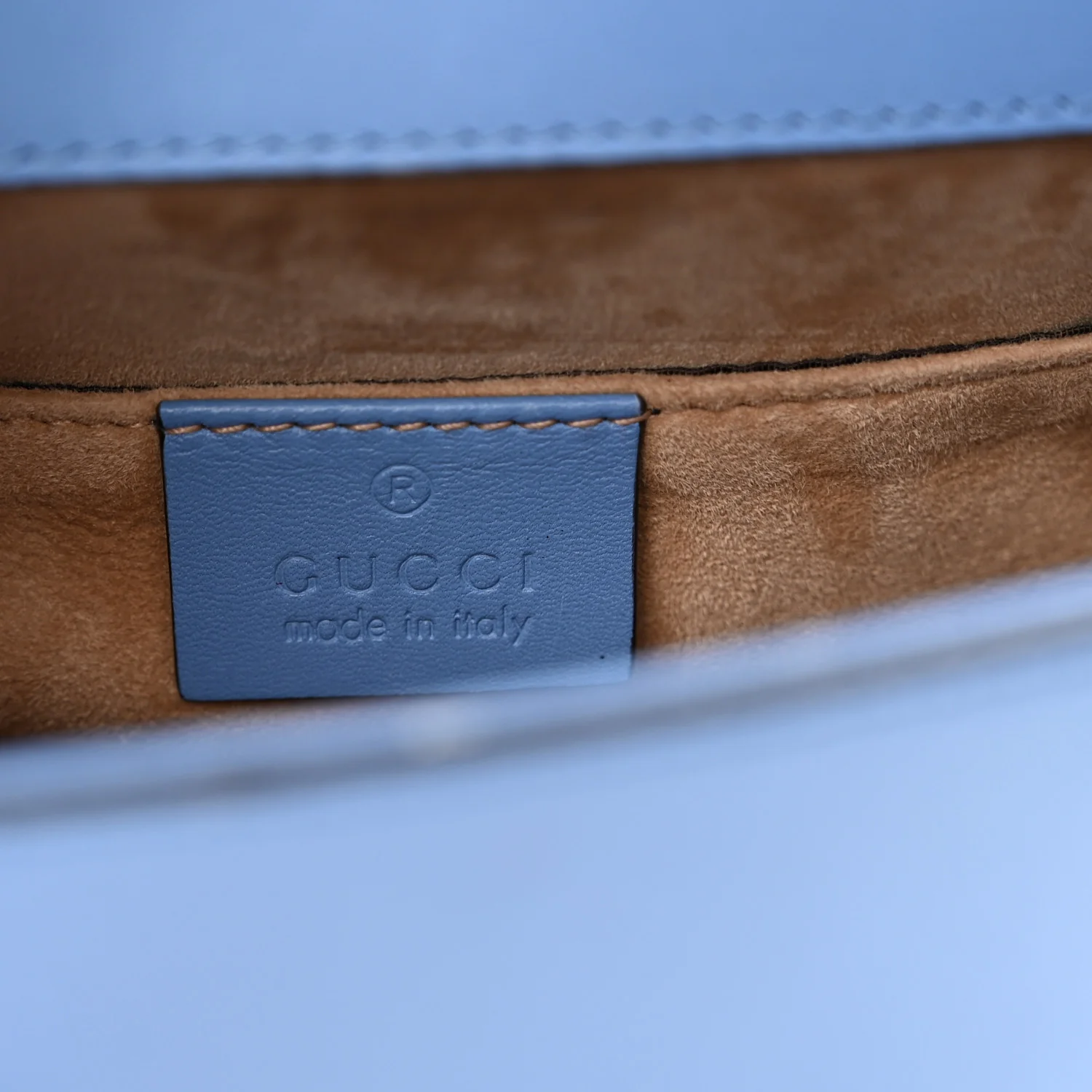 Calfskin Mini Sylvie Chain Shoulder Bag Clear Sky Blue