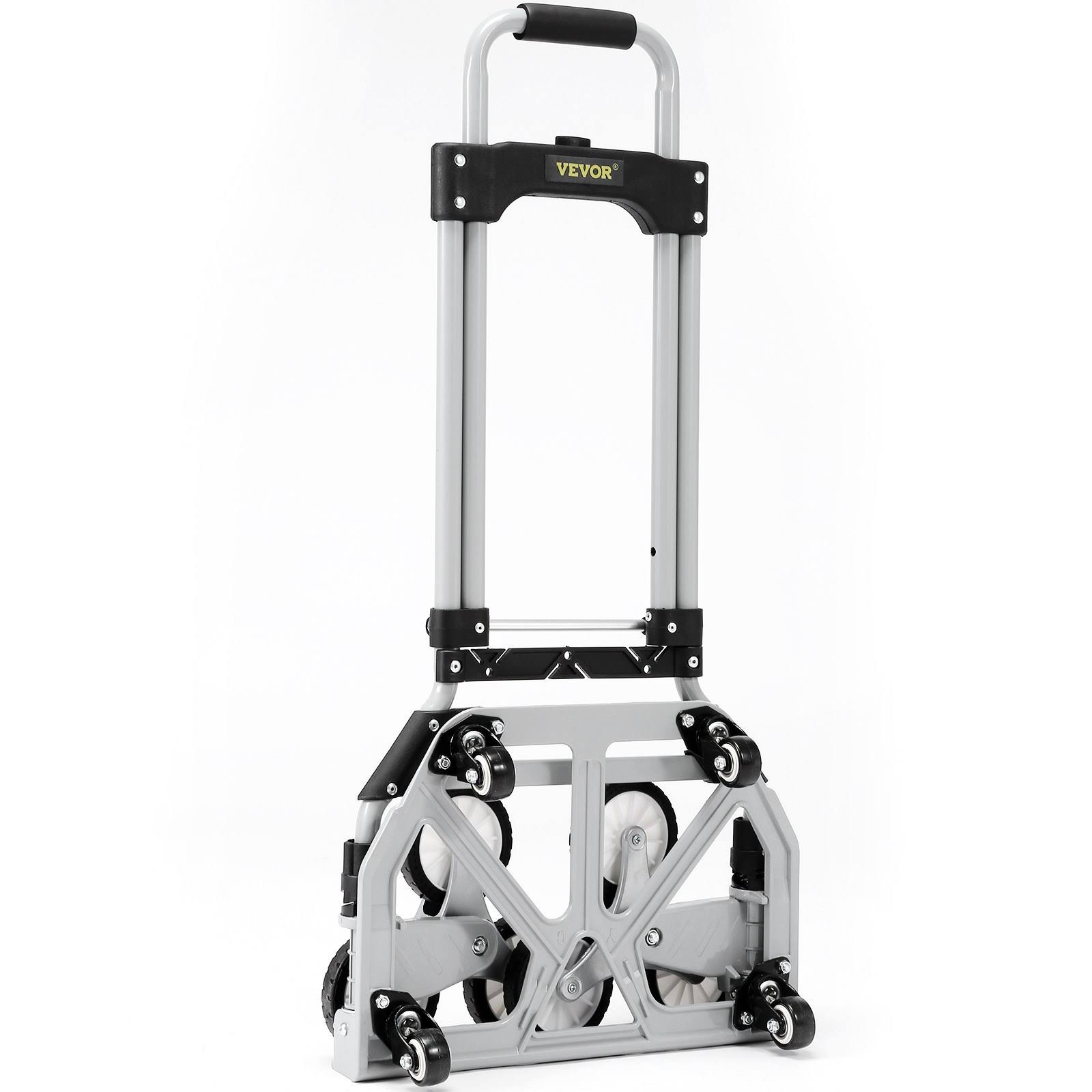 VEVOR Stair Climbing Cart, 220 lbs Capacity Hand Truck with Adjustable Handle, Folding Dolly Cart for Stairs, Stair Climbing Do