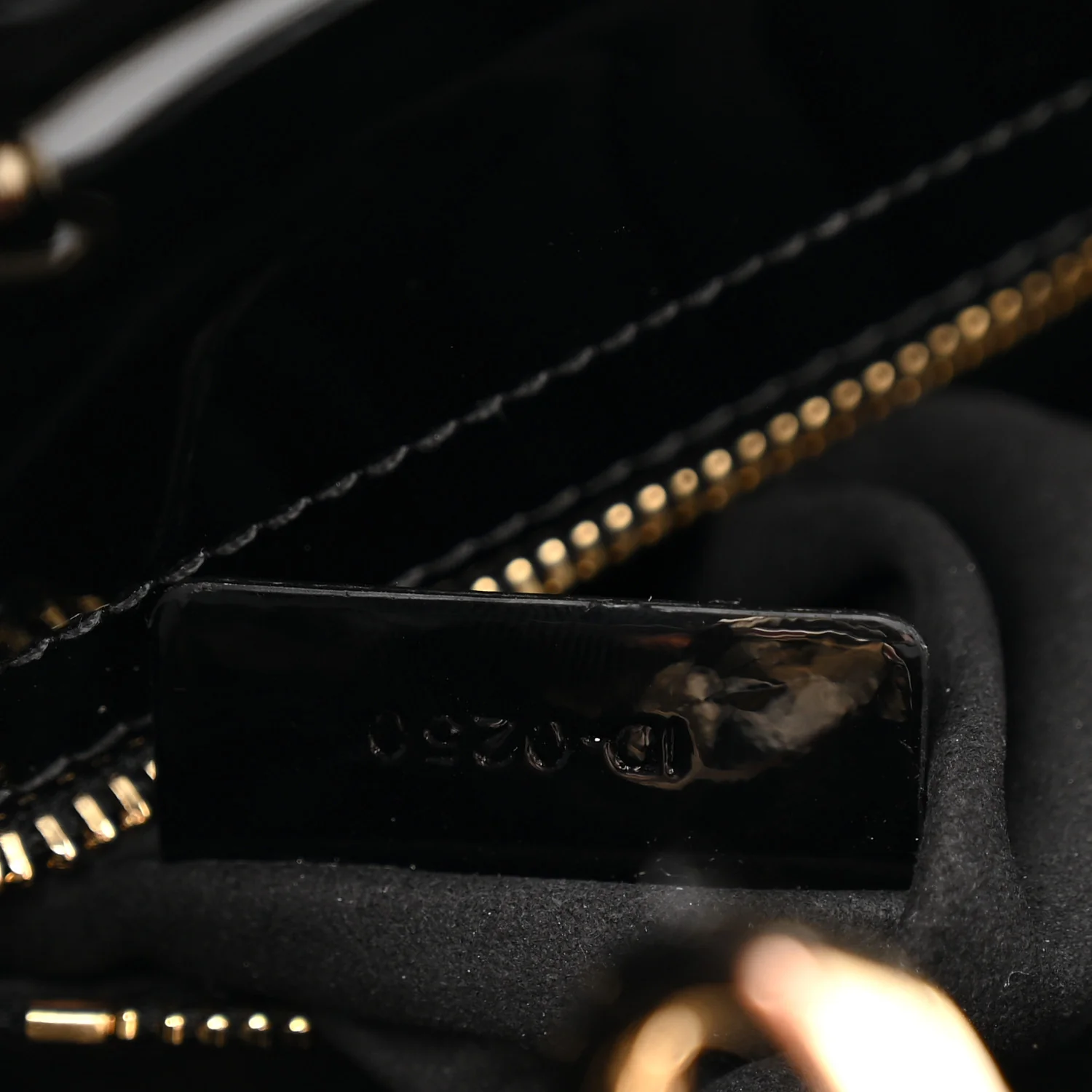 Patent Cannage Mini Lady Dior Black