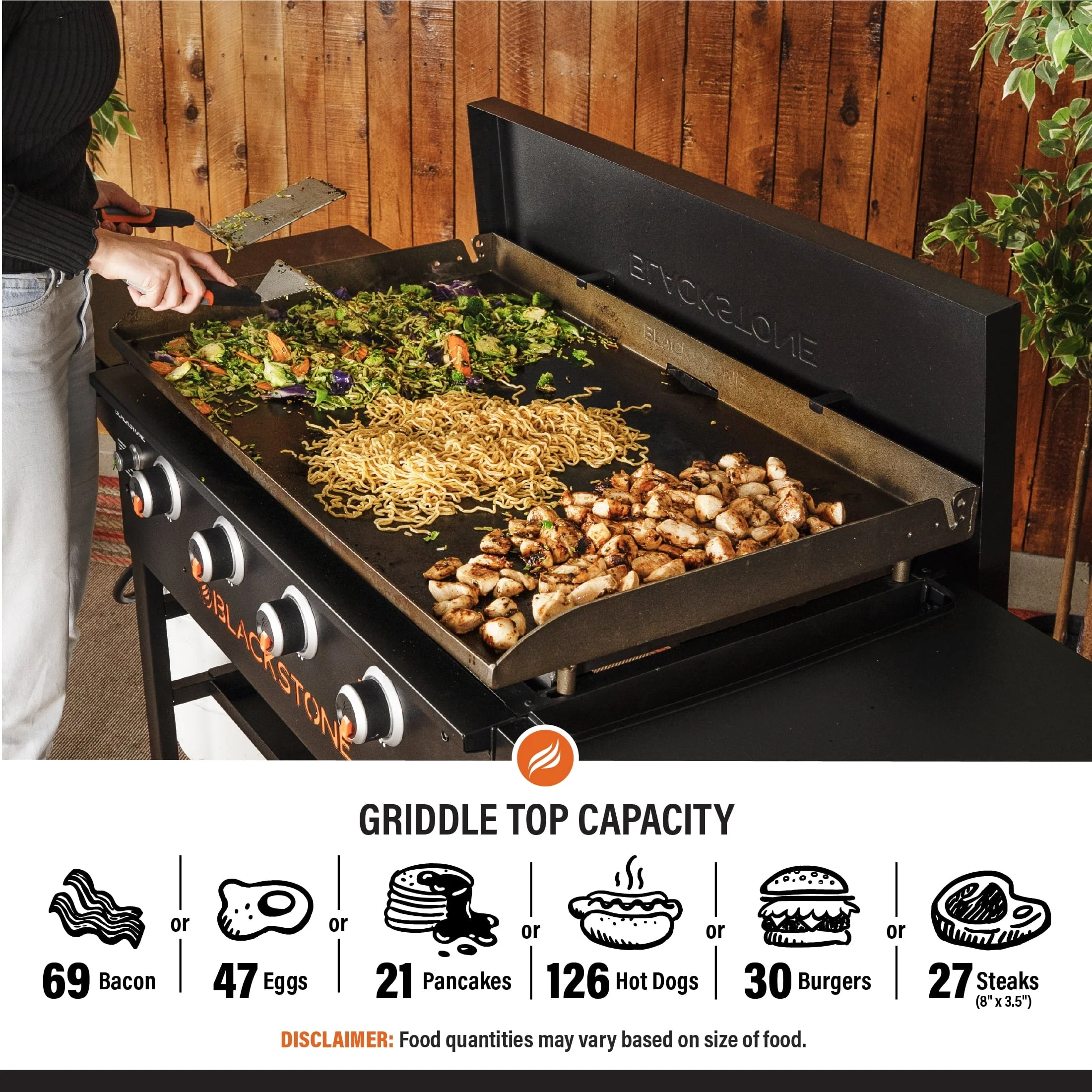 4 Burner 36" Griddle Cooking Station with Hard Cover Image 6
