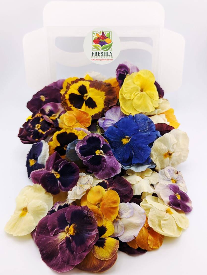 Freeze Dried Edible Pansies | Edible Flowers for Cakes | Freshly Preserved