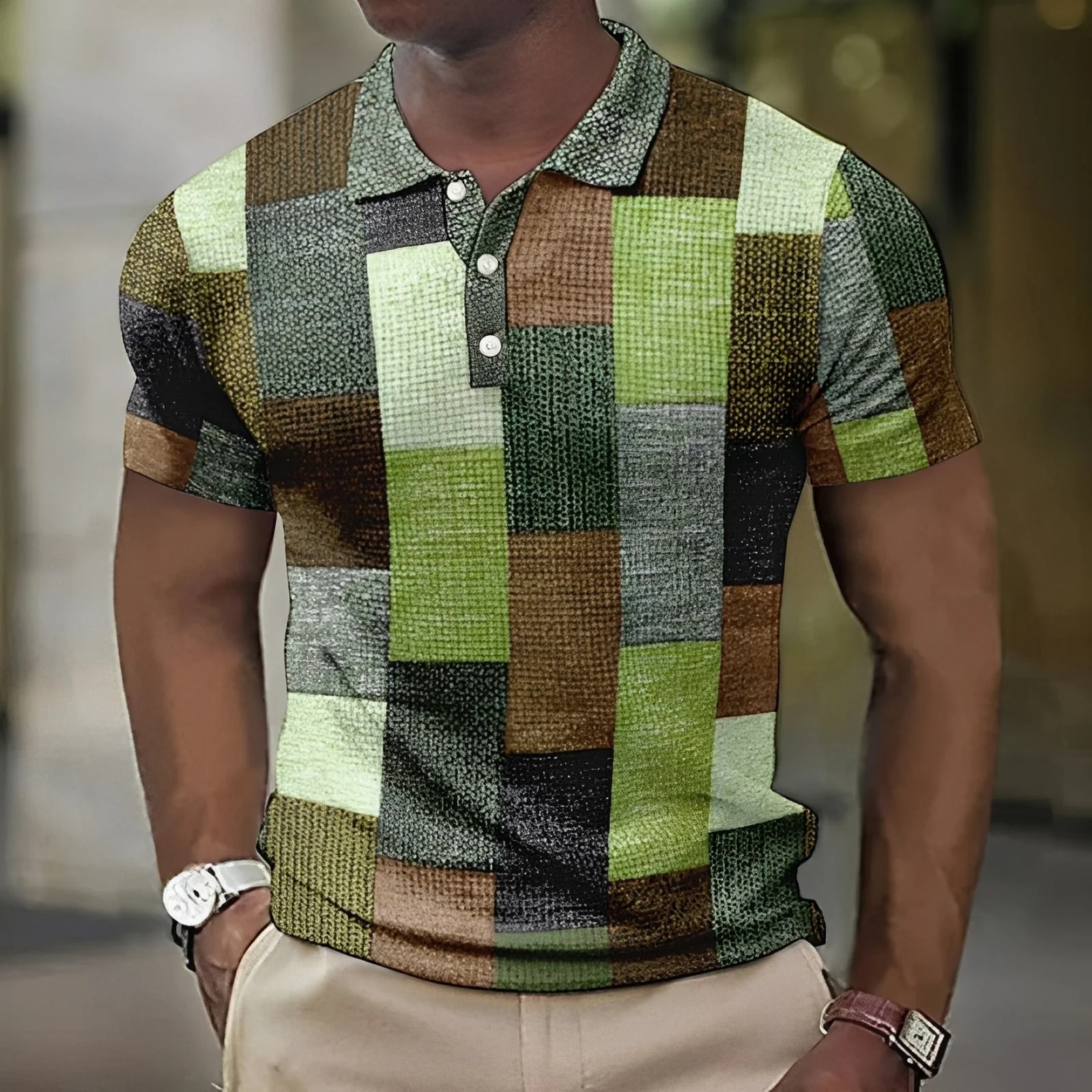 Jimmy - Chemise à carreaux imprimée élégante