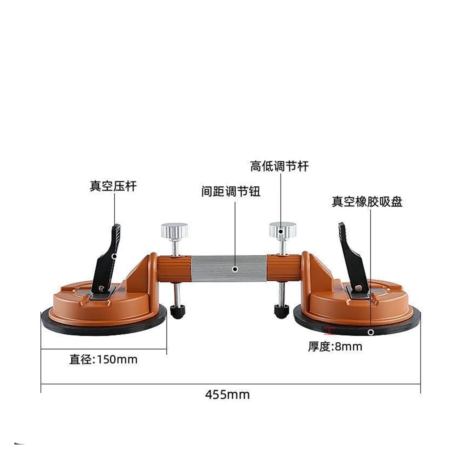 Stone Countertop Tensioner, Marble Stone Rock Slab, Tile Joint, Leveling Suction Cup, Strong Seamless Joint