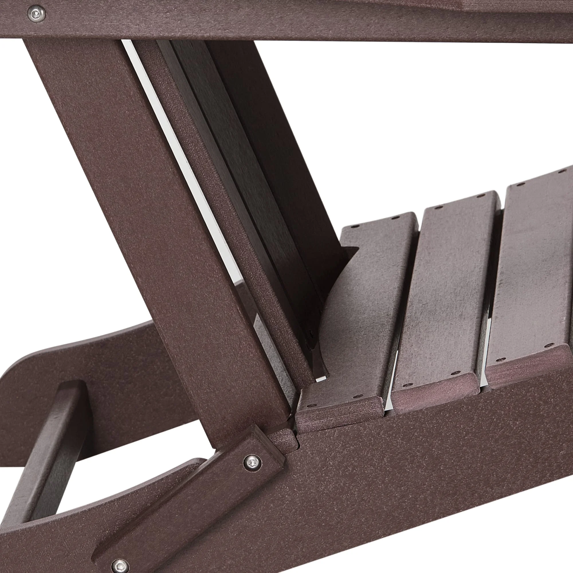 Outdoor Folding HDPE Adirondack Chair, Patio Seat, Weather Resistant, Dark Brown(Dark Brown/Single) - Image 8