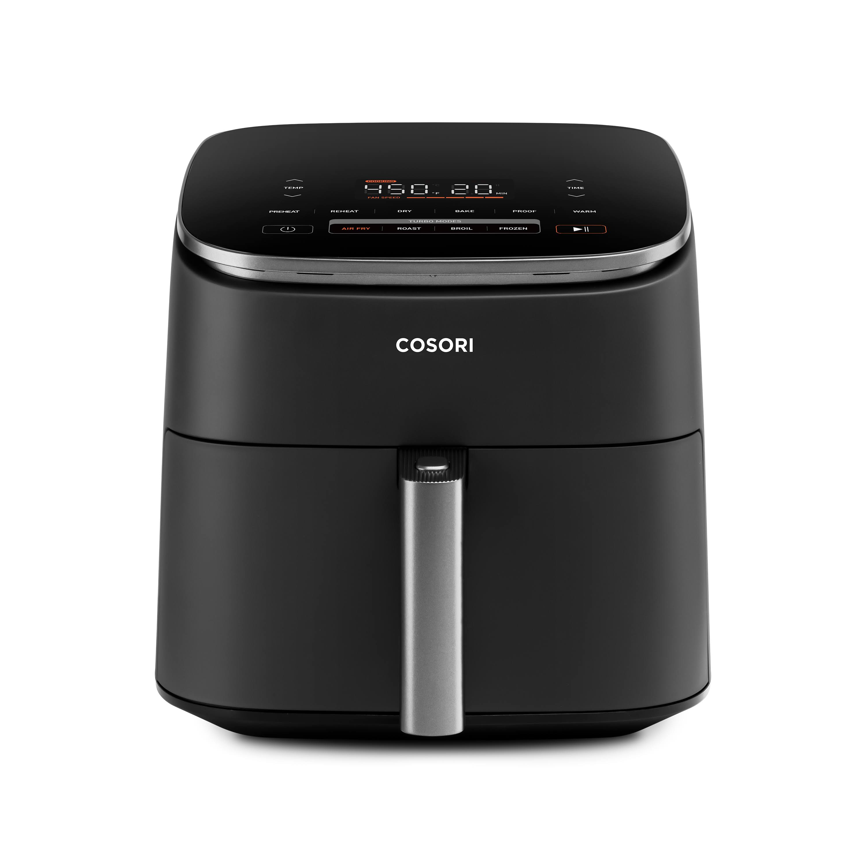 Cosori Air Fryer TurboBlaze 6.0-Quart Compact Airfryer That Roast, Bake, Proof, 9 Functions, 5 Speeds, Cooks Quickly, 95% Less Oil for Healthier