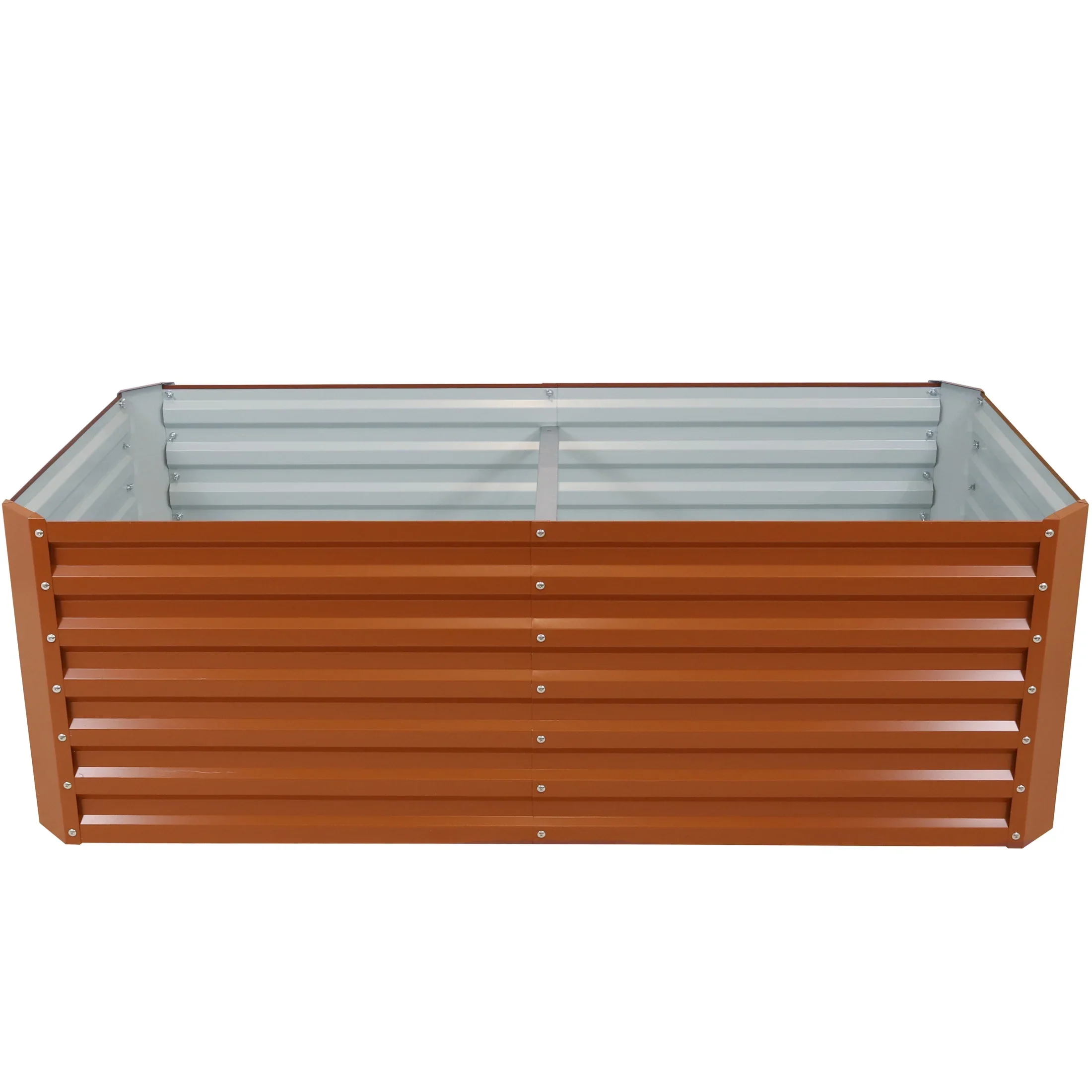 Sunnydaze 71 x 35.5 x 23.5 Rectangular Silver Galvalume Steel Raised Garden Bed