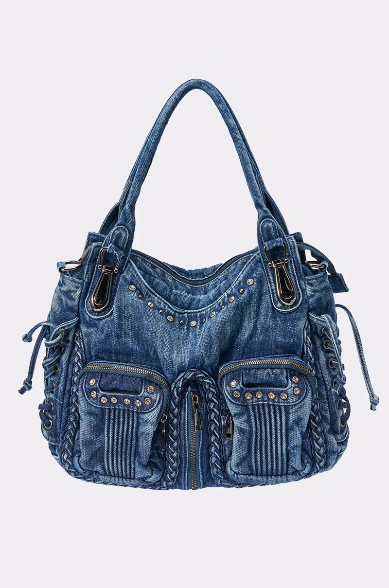 ULTIMATE IT GIRL DENIM BAG - Akira Store