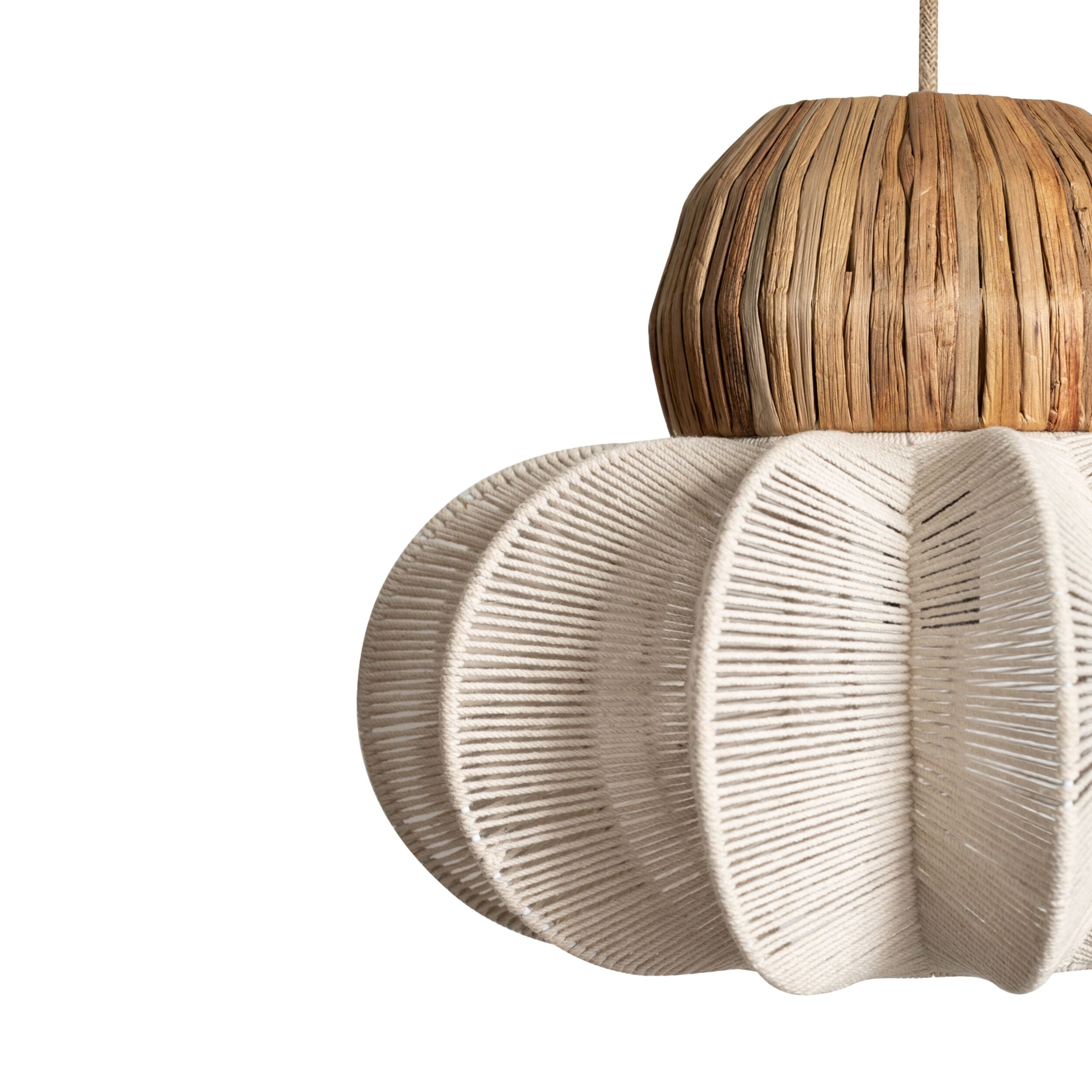 Dahlia Pendant White Natural 44x44x36cm