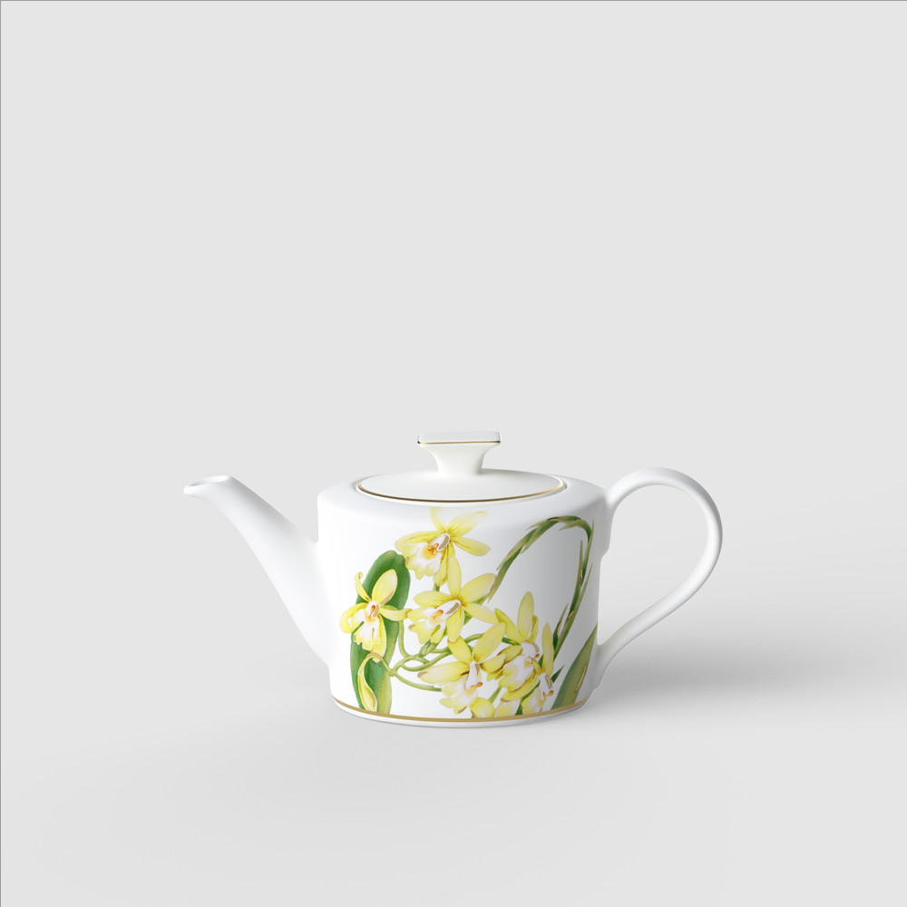 Amazonia Teapot - Multi-colored, 12.9 oz, Premium Bone Porcelain