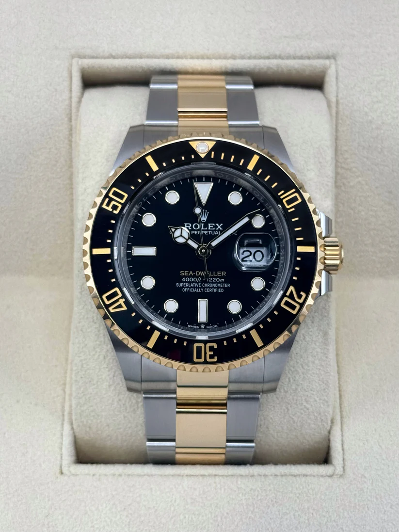 [Super Clone]Rolex Sea-Dweller 126603 Solid Gold & Oystersteel Black Dial Men’s Watch