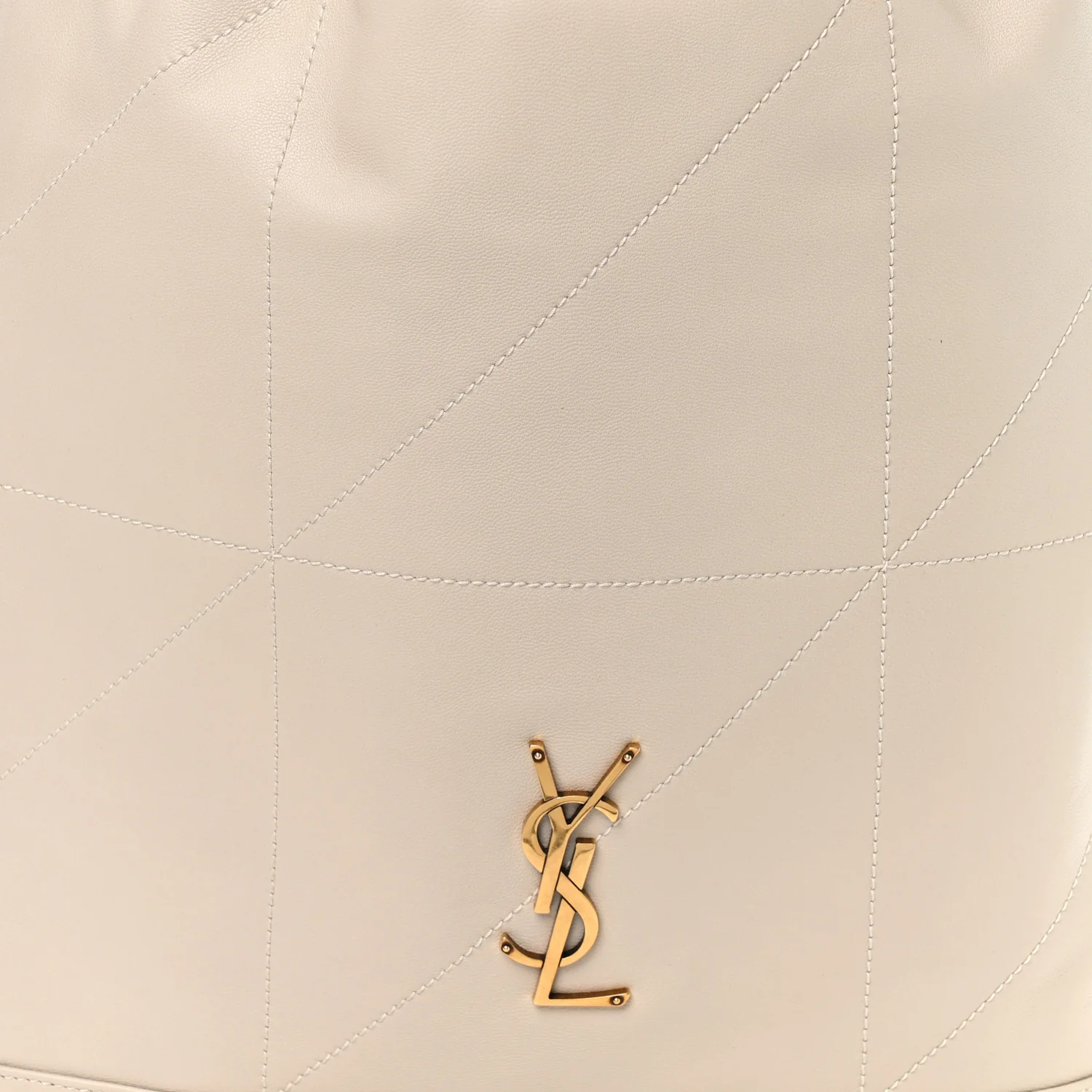 Lambskin Matelasse Monogram Medium Jamie 4.3 Pochon Blanc Vintage