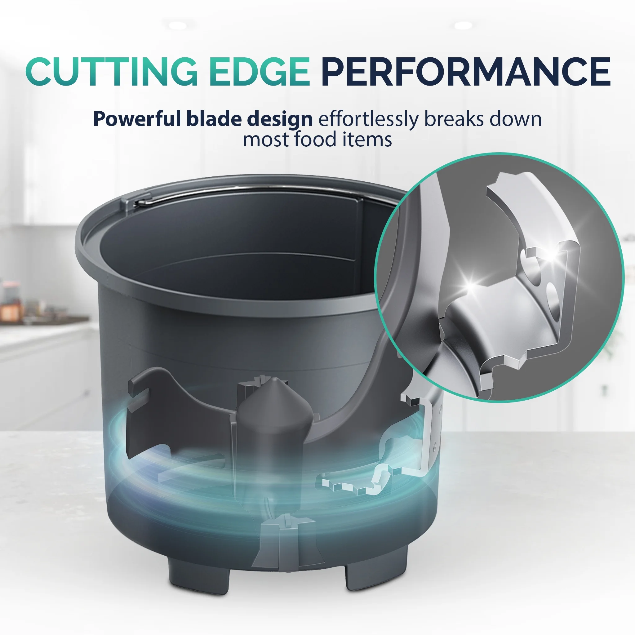 Electric 2.5L Black Countertop Composting Bin with Odor-Free Activated Carbon Filtration - Image 4