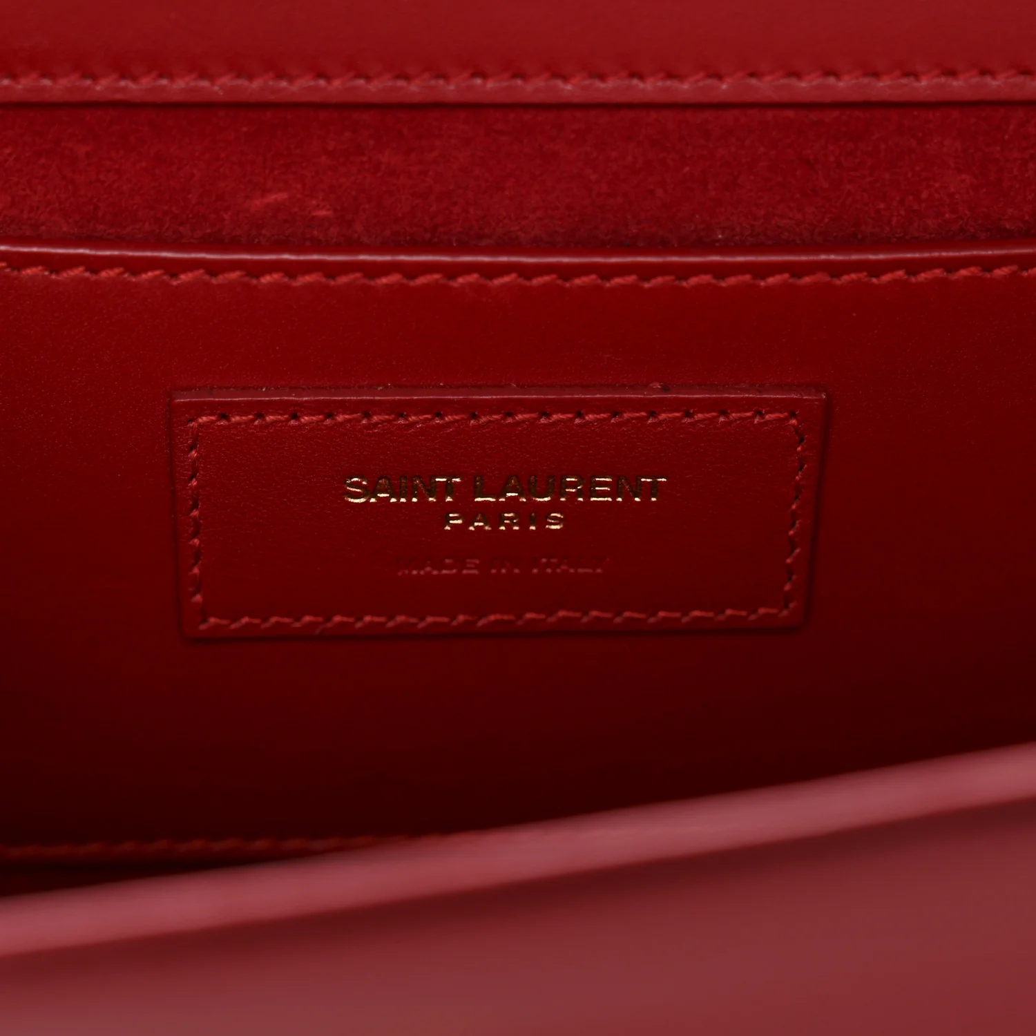 Smooth Calfskin Medium Classic Monogram Kate Tassel Satchel Lipstick Red