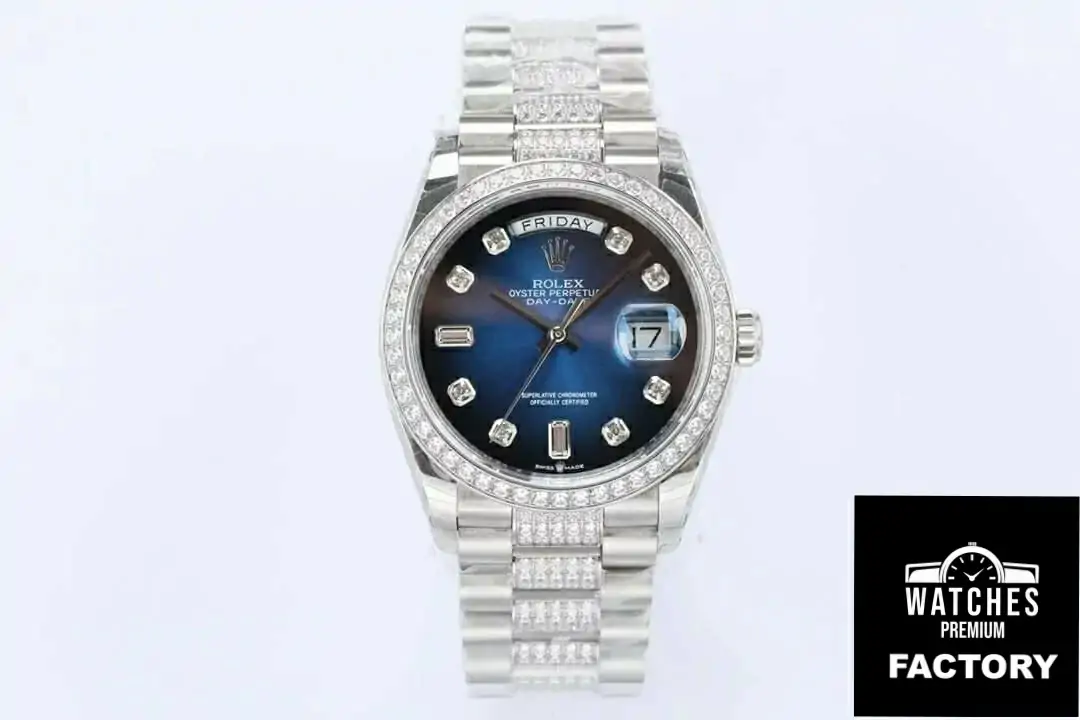 Rolex Day Date M128349RBR-0016 EW Factory Blue Dial