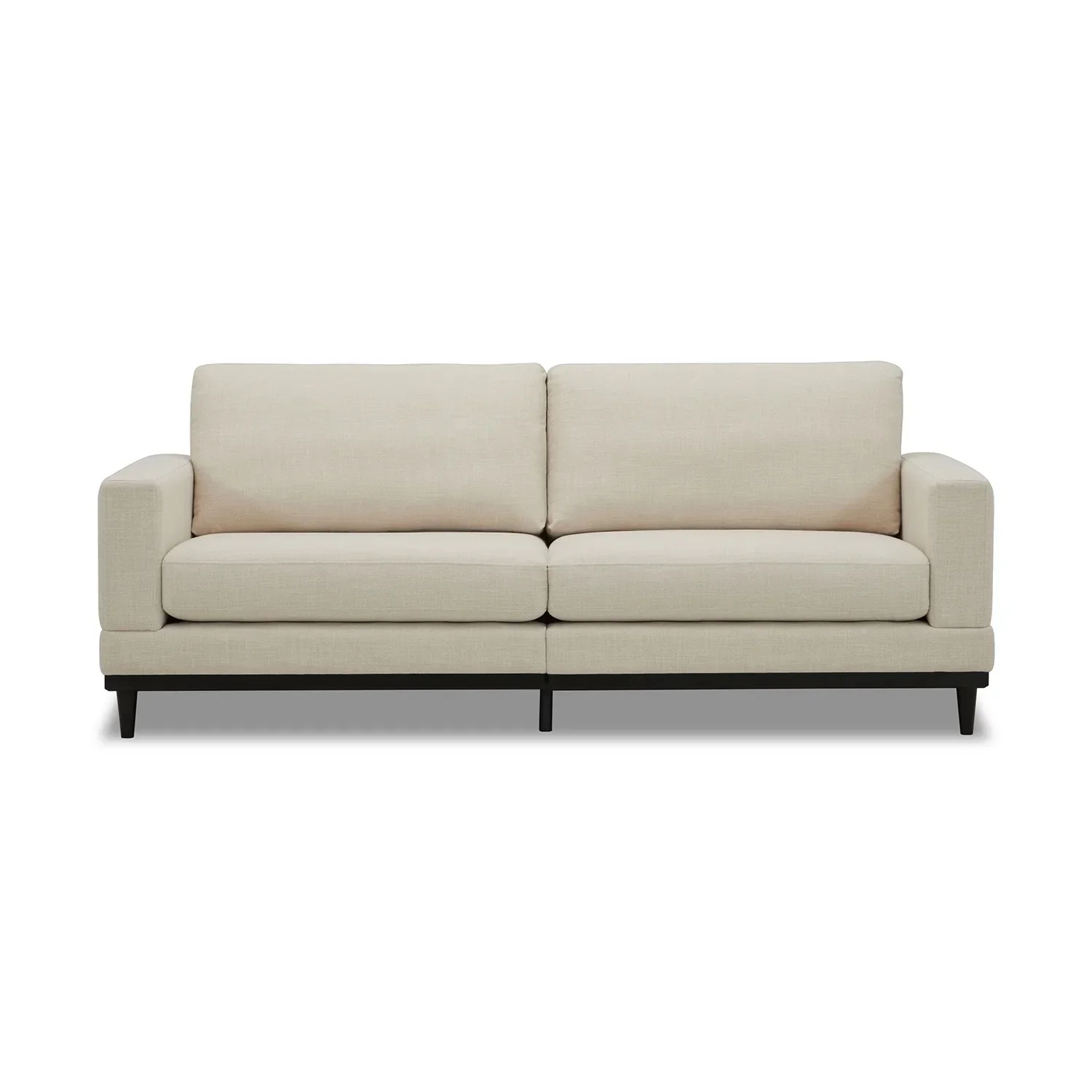 Better Homes & Gardens Springwood Wood Frame 83.46 Couch, Beige Velvet