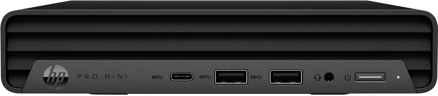 HP Pro Mini 400 Desktop Computer PC with Intel i7-12700T  (12C/20T)  16GB RAM  512GB SSD  Triple 4K Display (DP 1.4/HDMI 2.1)  WiFi and Bluetooth  Windows 11 Pro (with Keyboard & Mouse & Stand)  Black