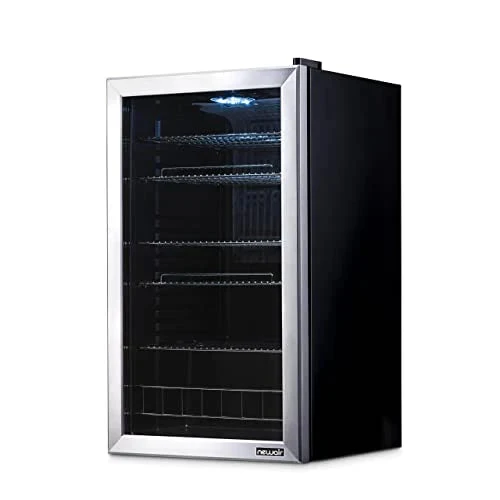 Beverage Refrigerator Cooler | 126 Cans Free Standing with Right Hinge Glass Door
