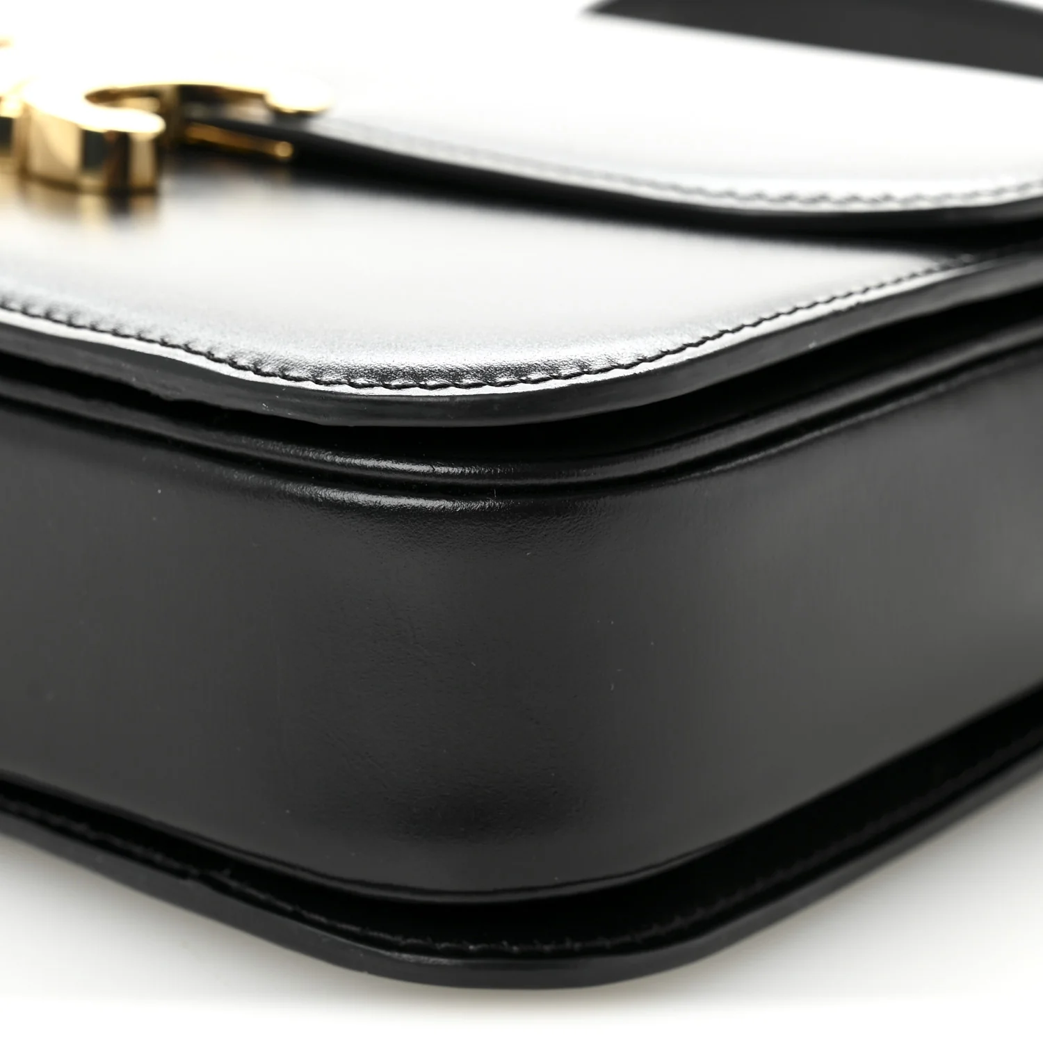 Shiny Calfskin Medium Triomphe Black