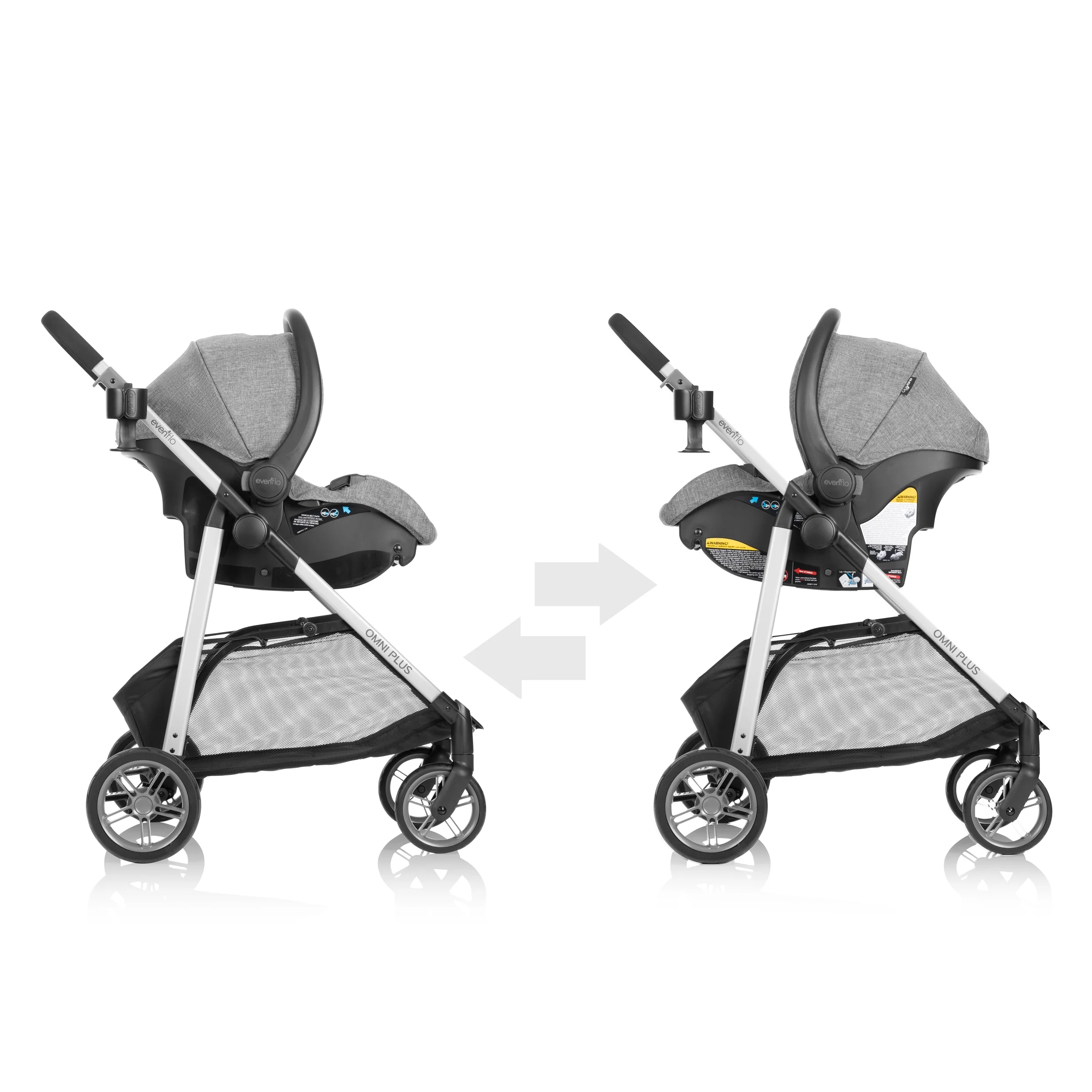 Omni Plus Modular Travel System with LiteMax Sport Infant Car Seat, Mylar Gray, Unisex(Mylar Gray) - Image 4