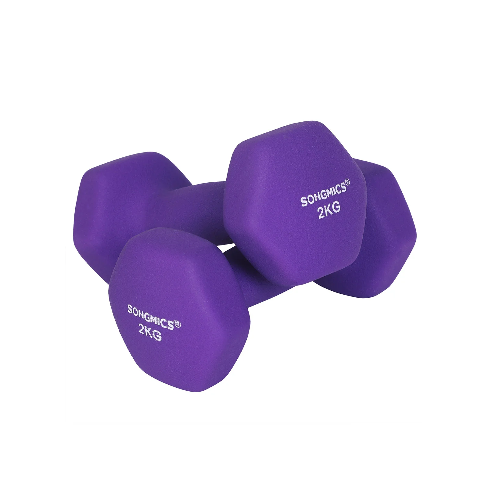 Halterset 2 x 2 kg paars — afbeelding 1