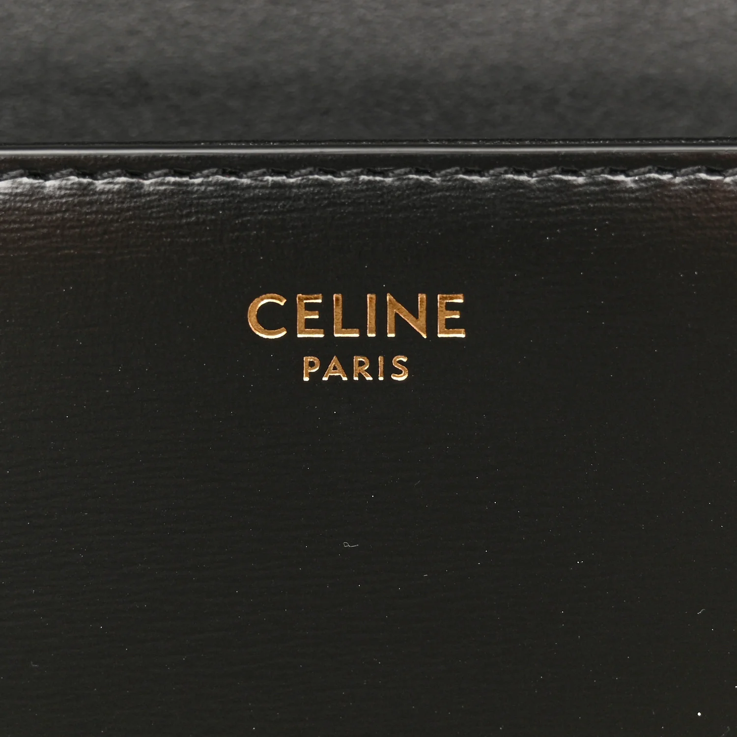 Shiny Calfskin Triomphe Chain Shoulder Bag Black