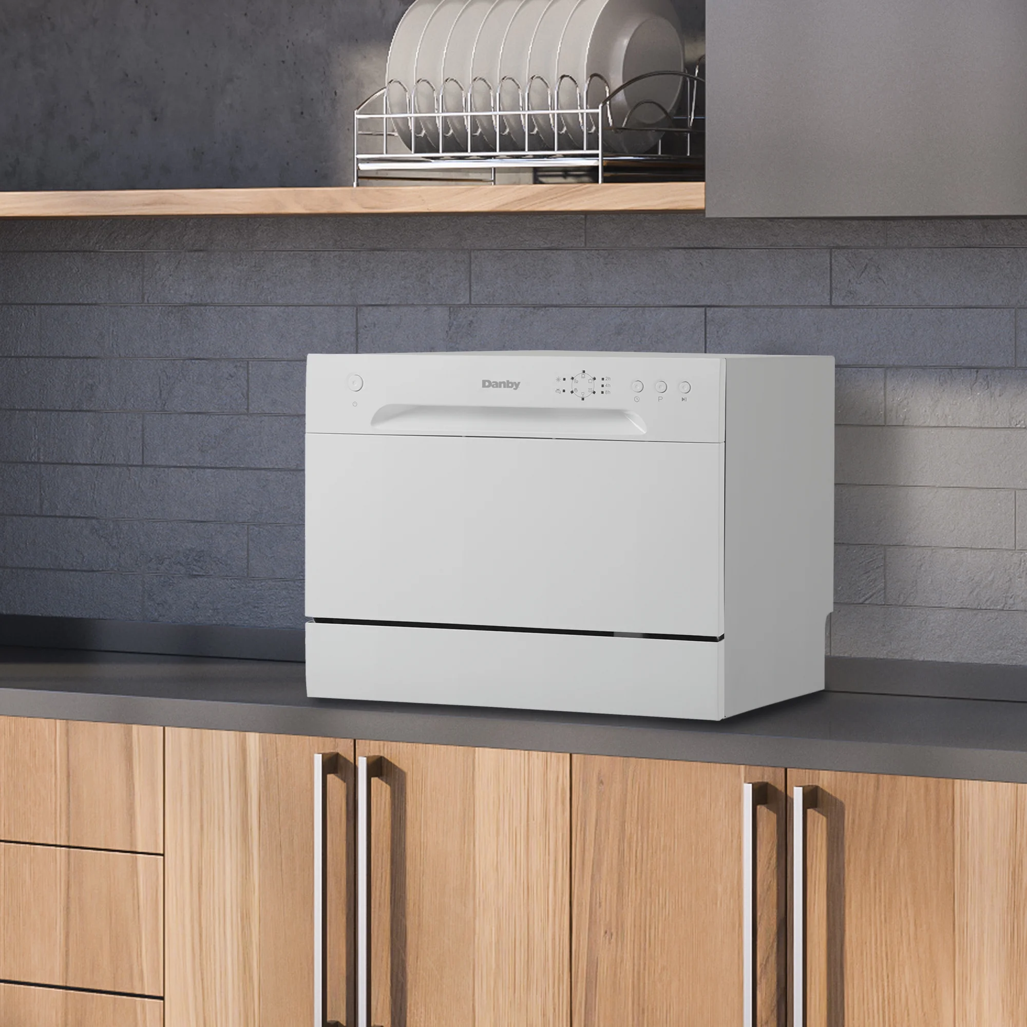 6 Place Setting Countertop Dishwasher in White (DDW621WDB)(White) - Image 4