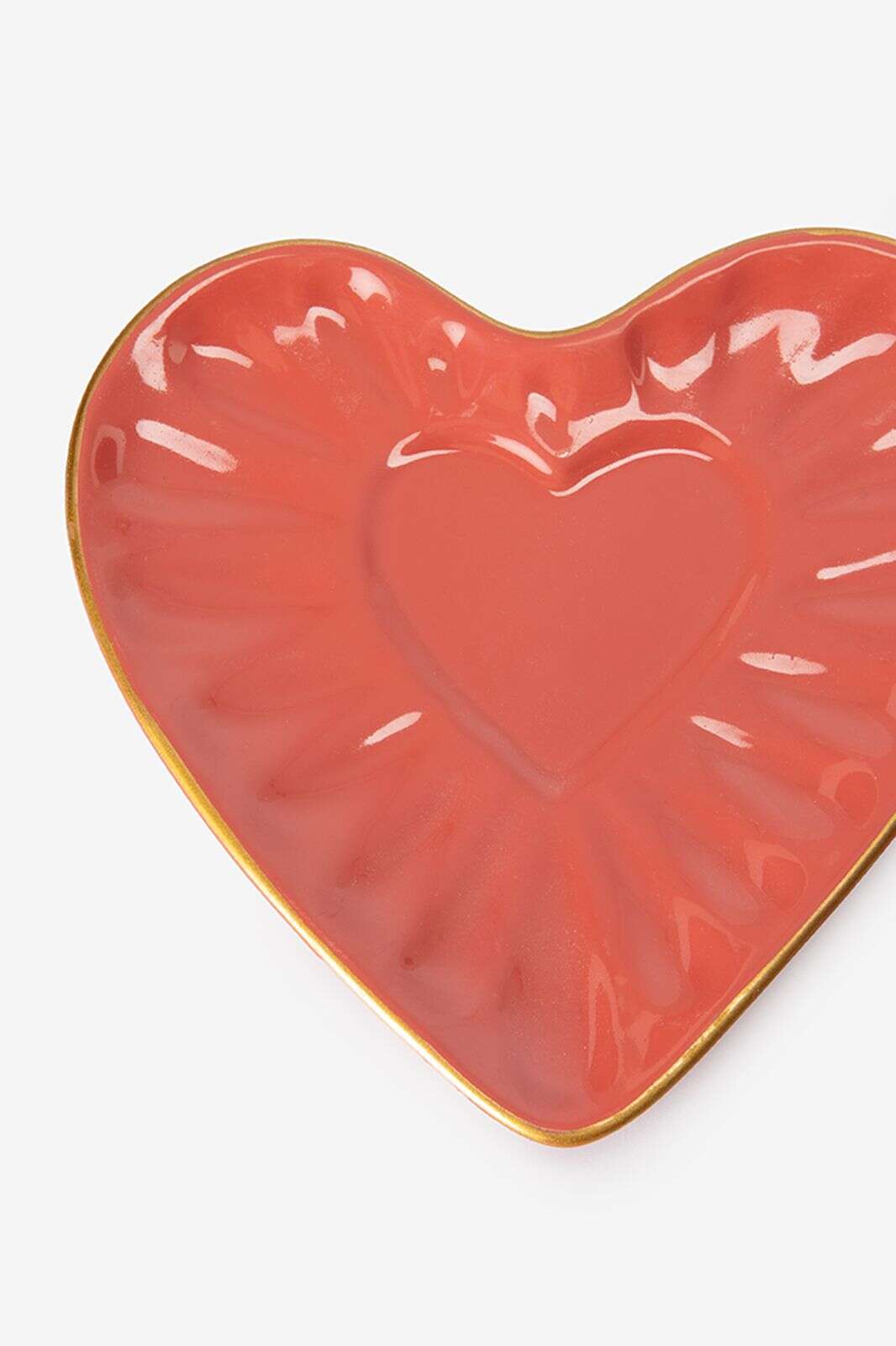 Oranje gebaksbordjes hart