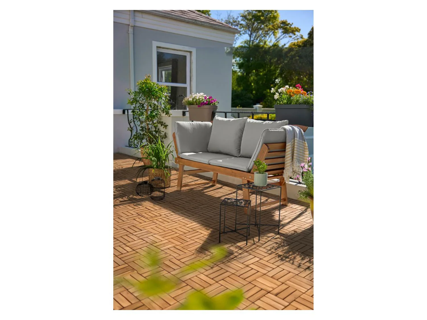 LIVARNO Dalles en bois, 9 pices
