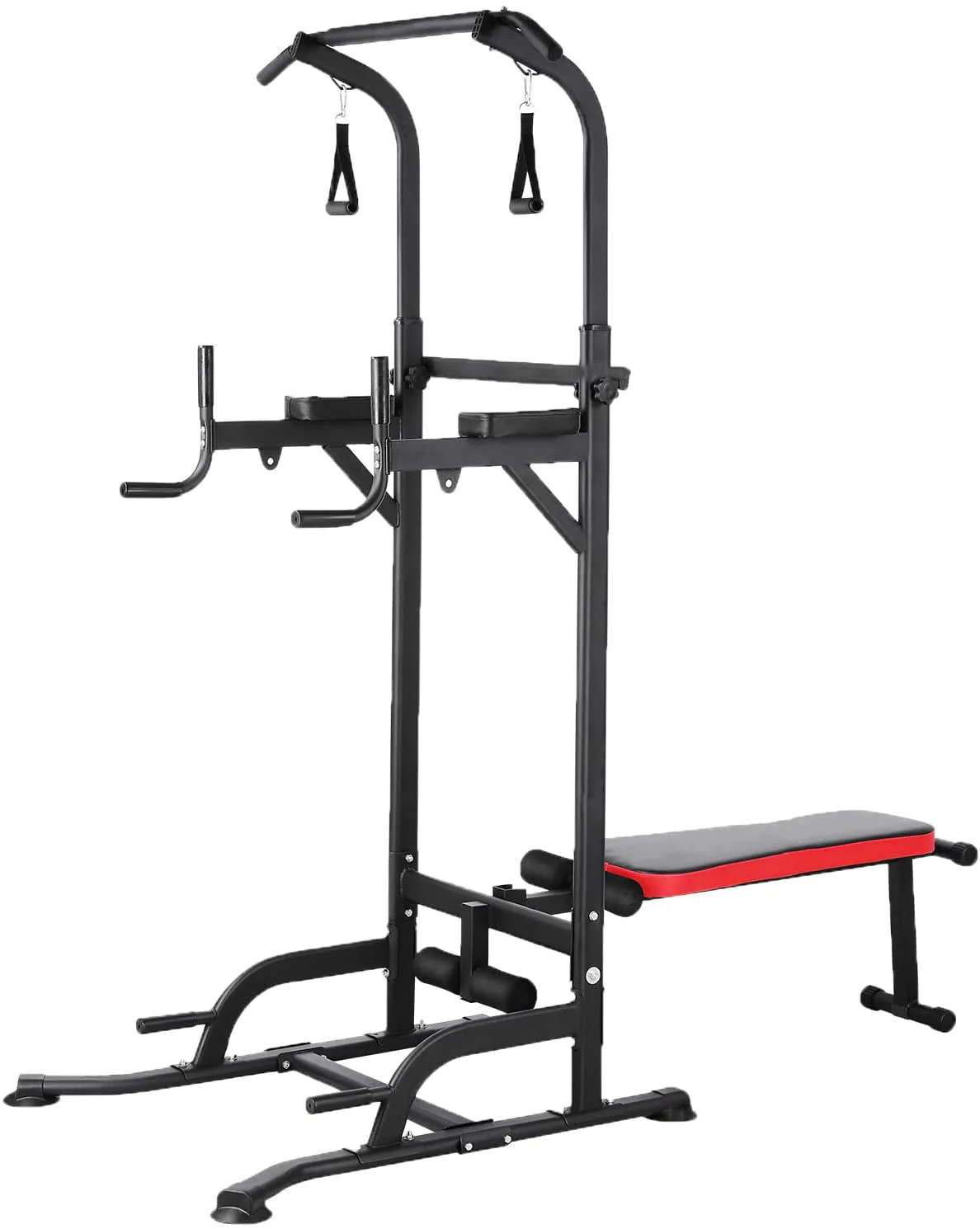 Increkid Foldable Power Tower Adjustable Height Pull up Bar Dip Station Strength Training