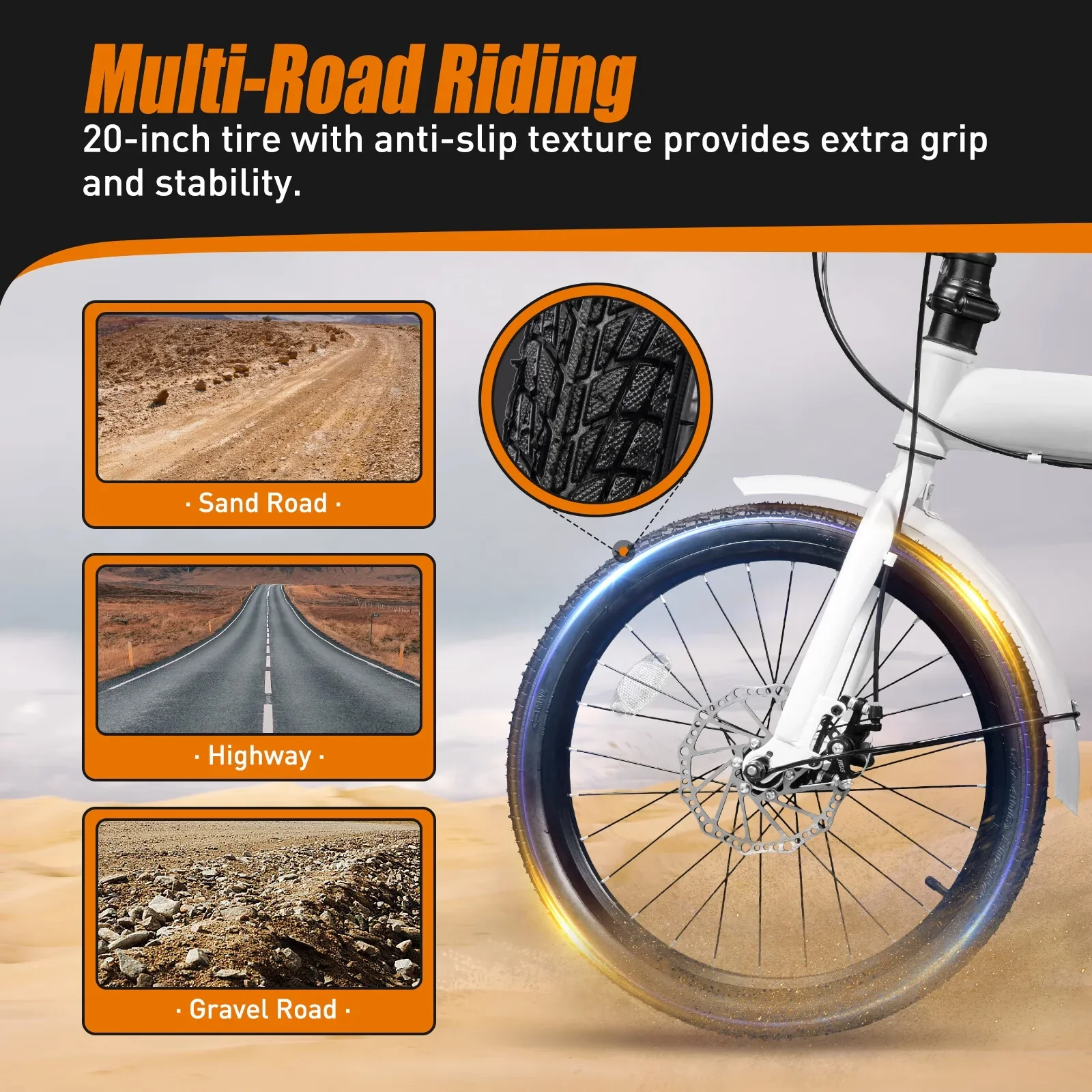 LOYALHEARTDY 20 Folding Bike 7-Speed Unisex Mountain Bicycle Adjustable Height MTB City Bike for Adult Teenager High Carbon Steel Foldable Bicycle for Riding Traveling w/Dual Disc Brakes & Fender