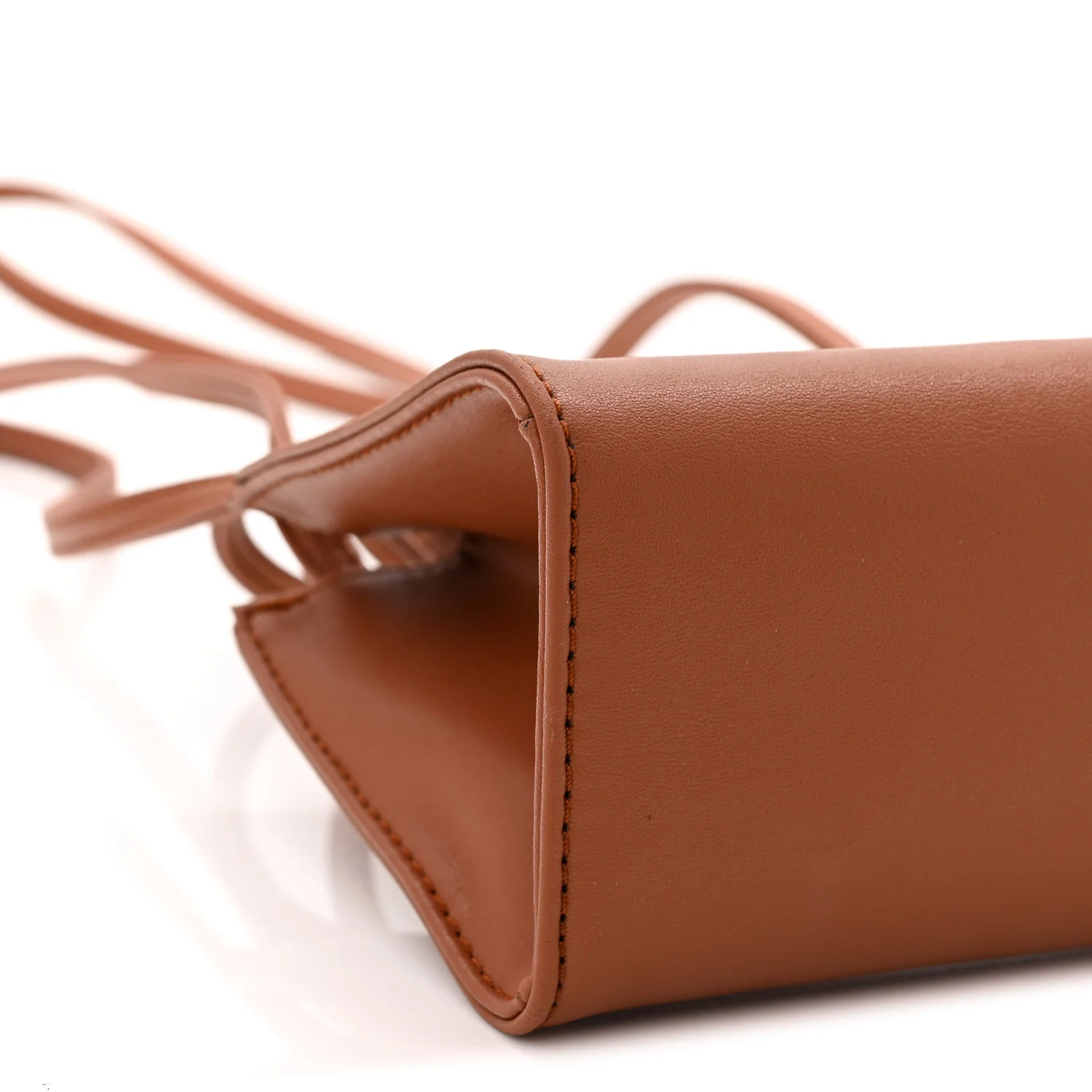 Vegan Leather Small Shopping Bag Tan