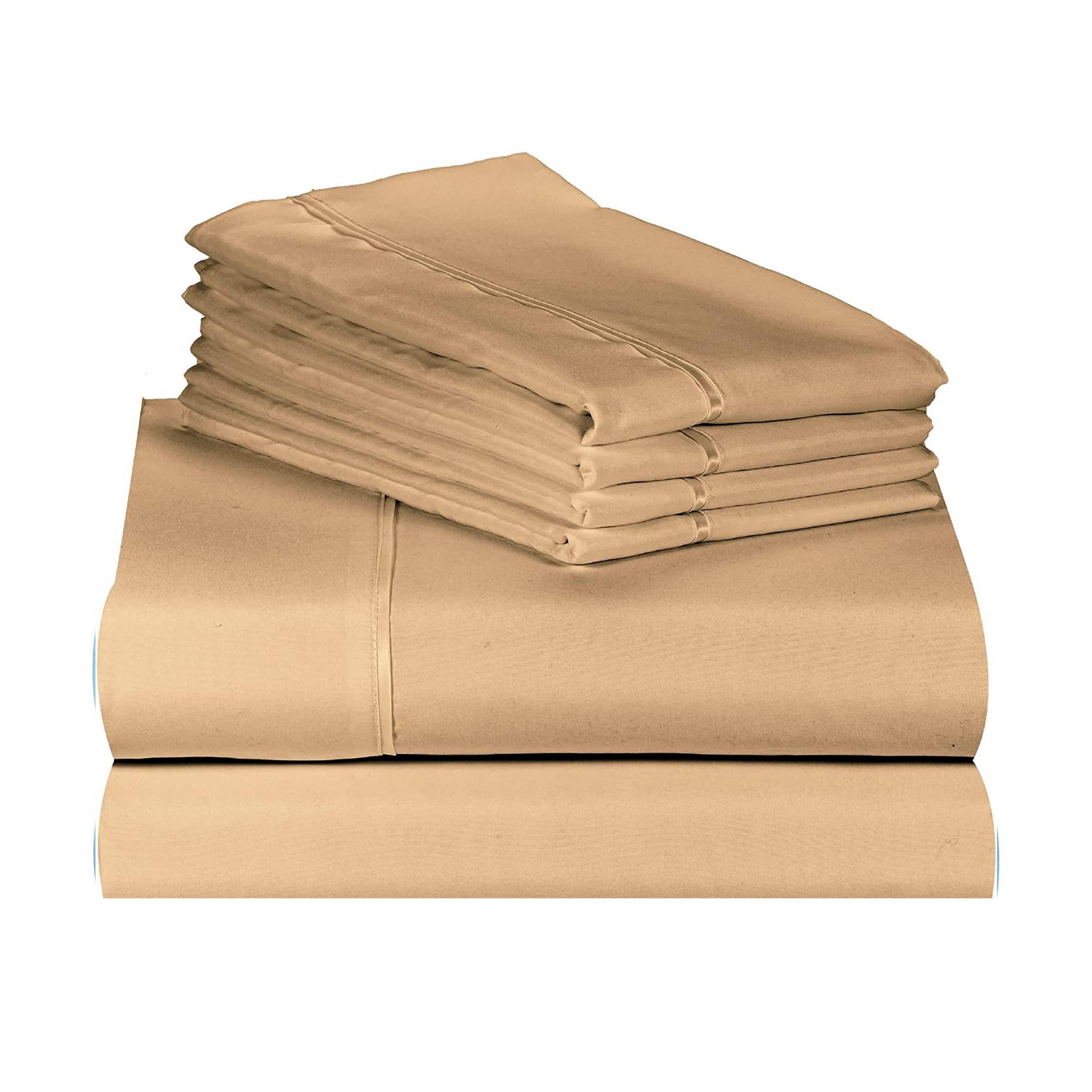 LuxClub 4 PC Sheet Set Bed Sheets Deep Pockets 18
