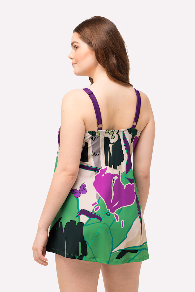 Palm Tree Print Swim Dress