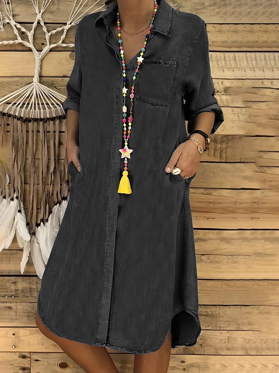 Kristina - Robe en jean ample