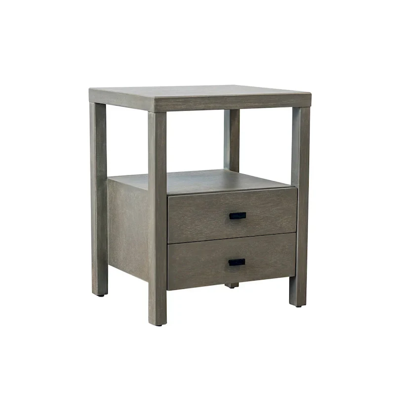 East at Main Solid Acacia Wood Storage End Table with Painted Finish