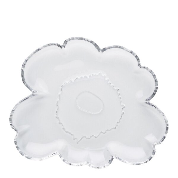 Unikko tallerken 20 cm blomsterform klart glass