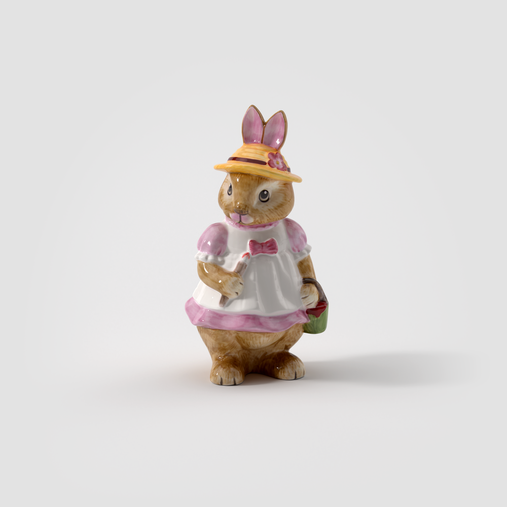 Bunny Tales Easter figurine - Multi-colored, 4.2'' x 4.4'' x 8.7'', porcelain
