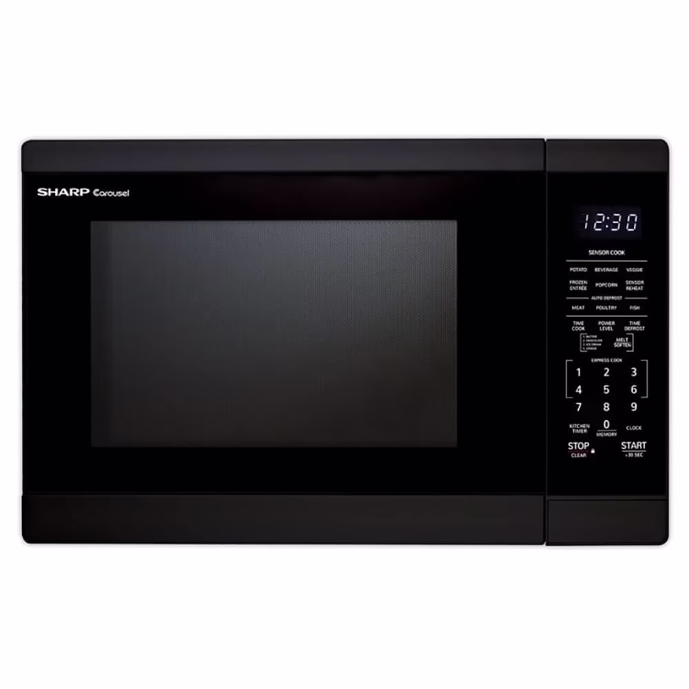 1.4 cu ft Countertop Microwave Oven in Black