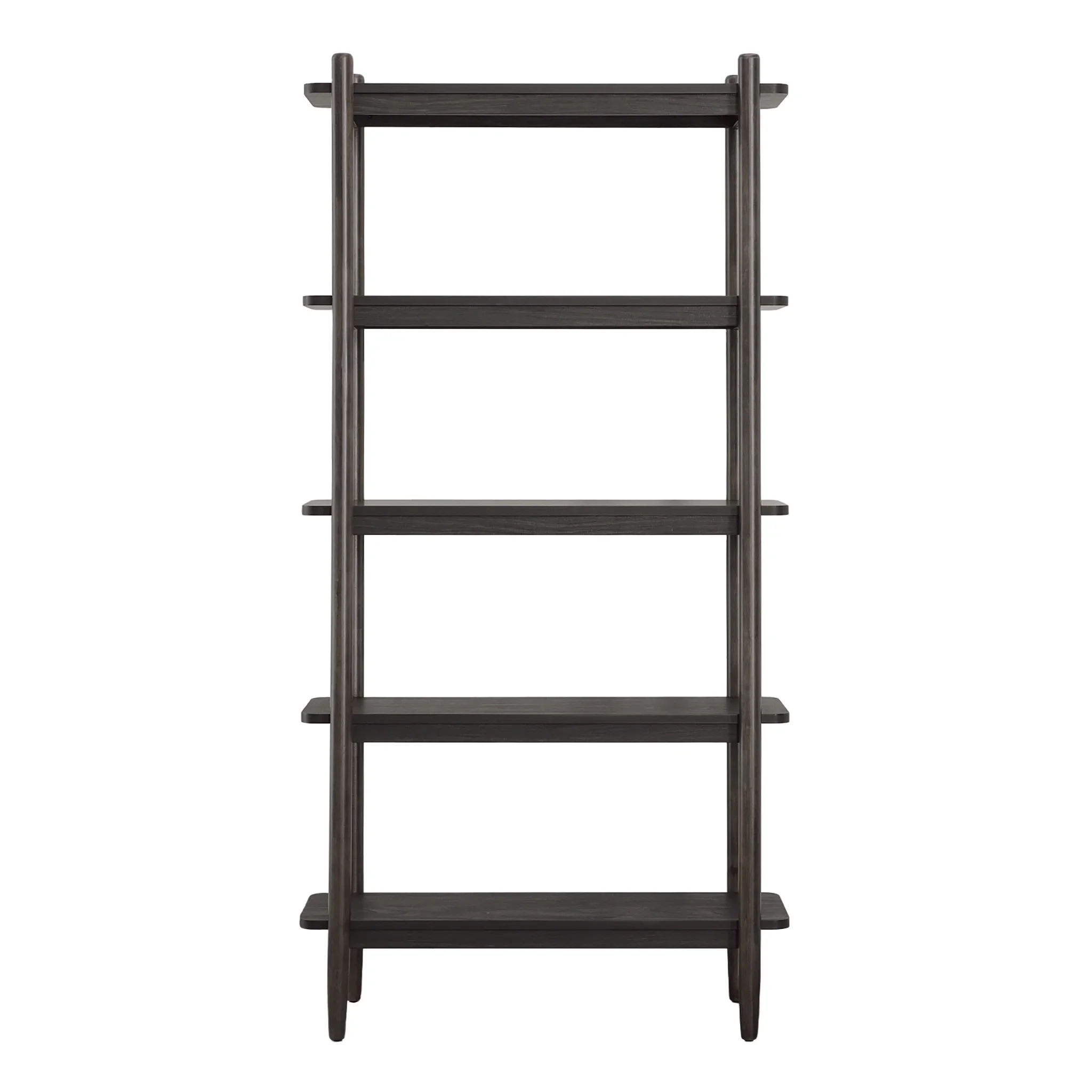 Better Homes & Gardens Springwood 5 Shelf Bookcase with Solid Wood Frame, Light Honey Finish