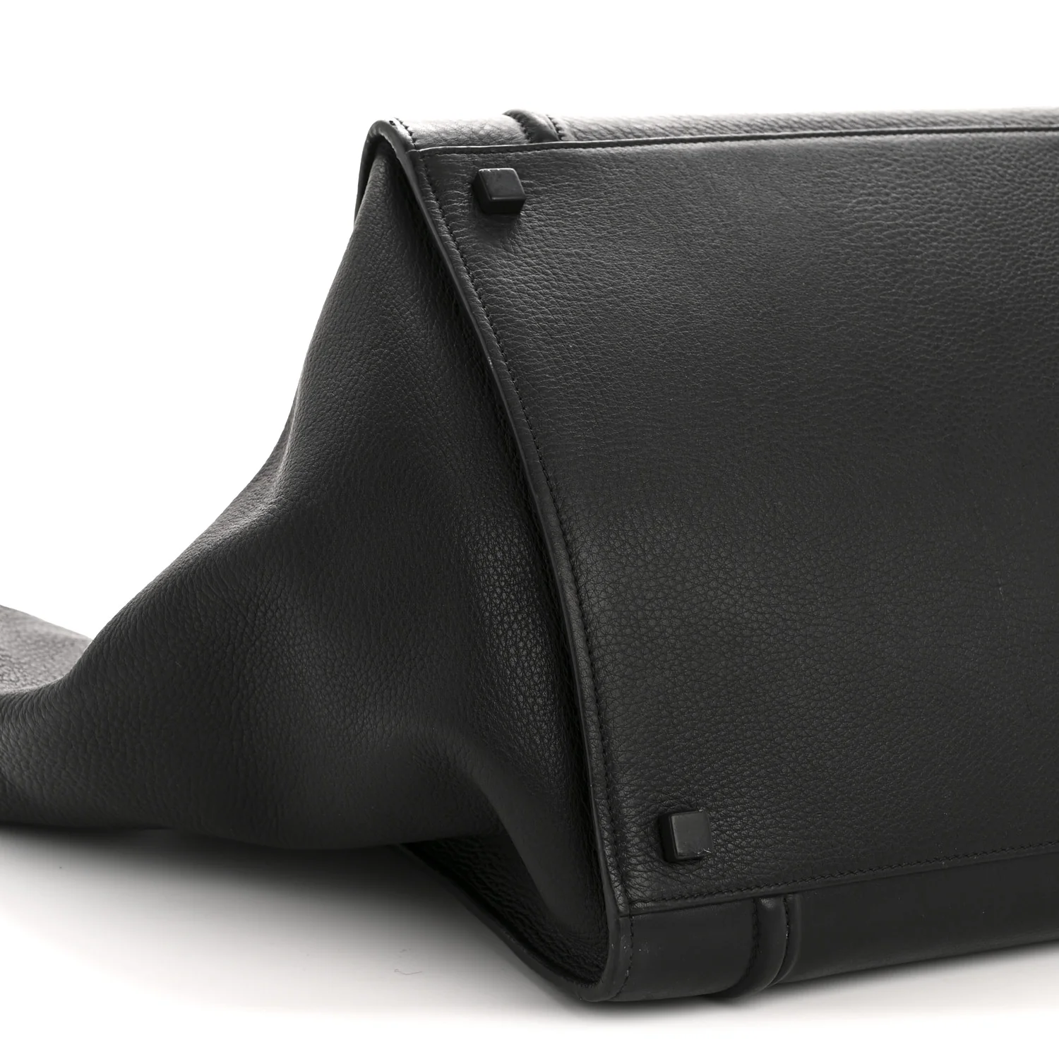 Grained Calfskin Medium Phantom Luggage Black