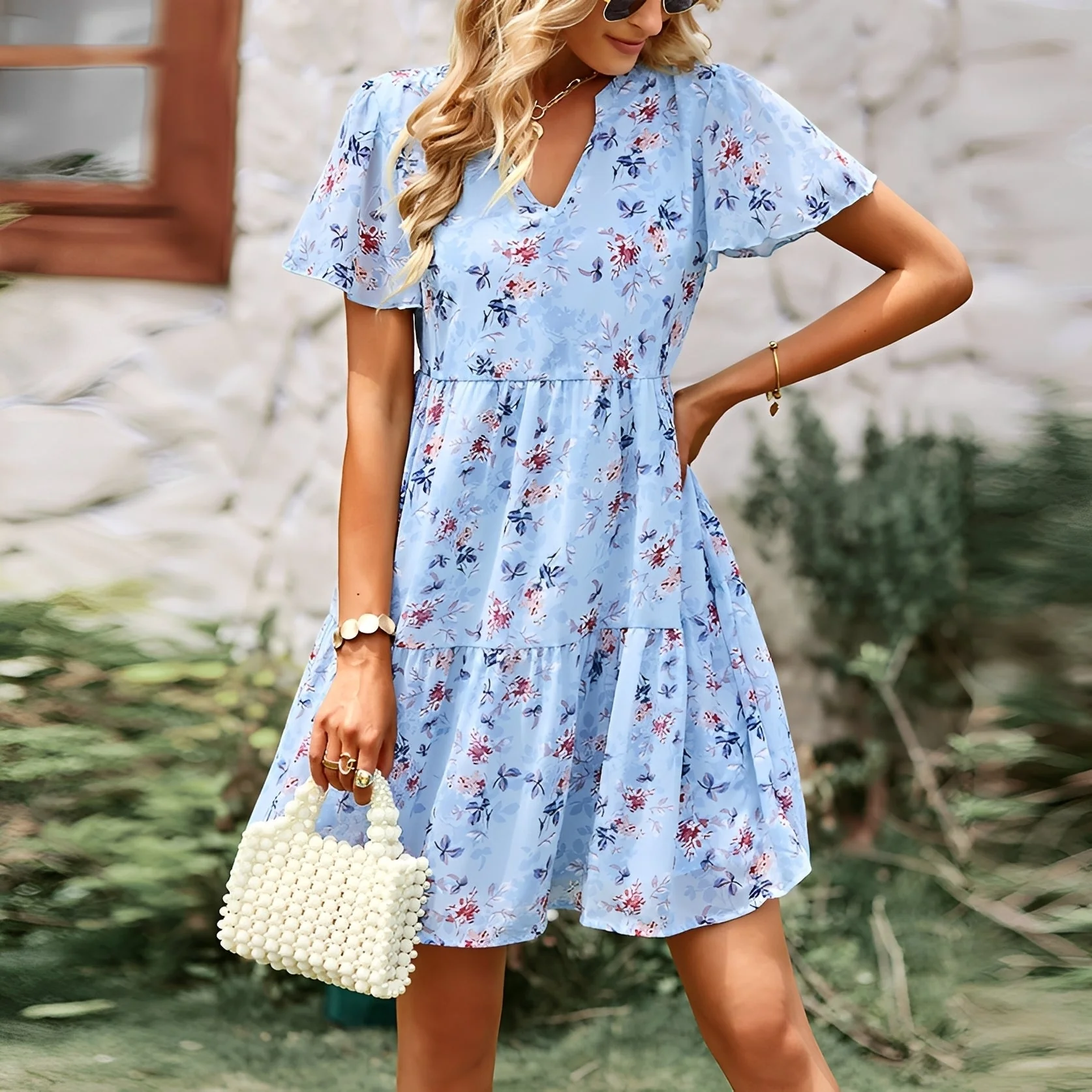 Charlotte - Robe Femme - pour Tenue Florale Ensoleillée