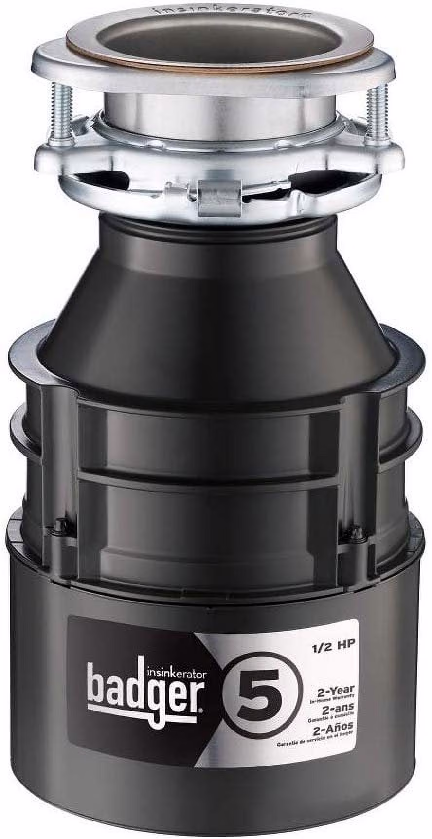 Garbage Disposal, Badger 5, 1/2 HP Continuous Feed