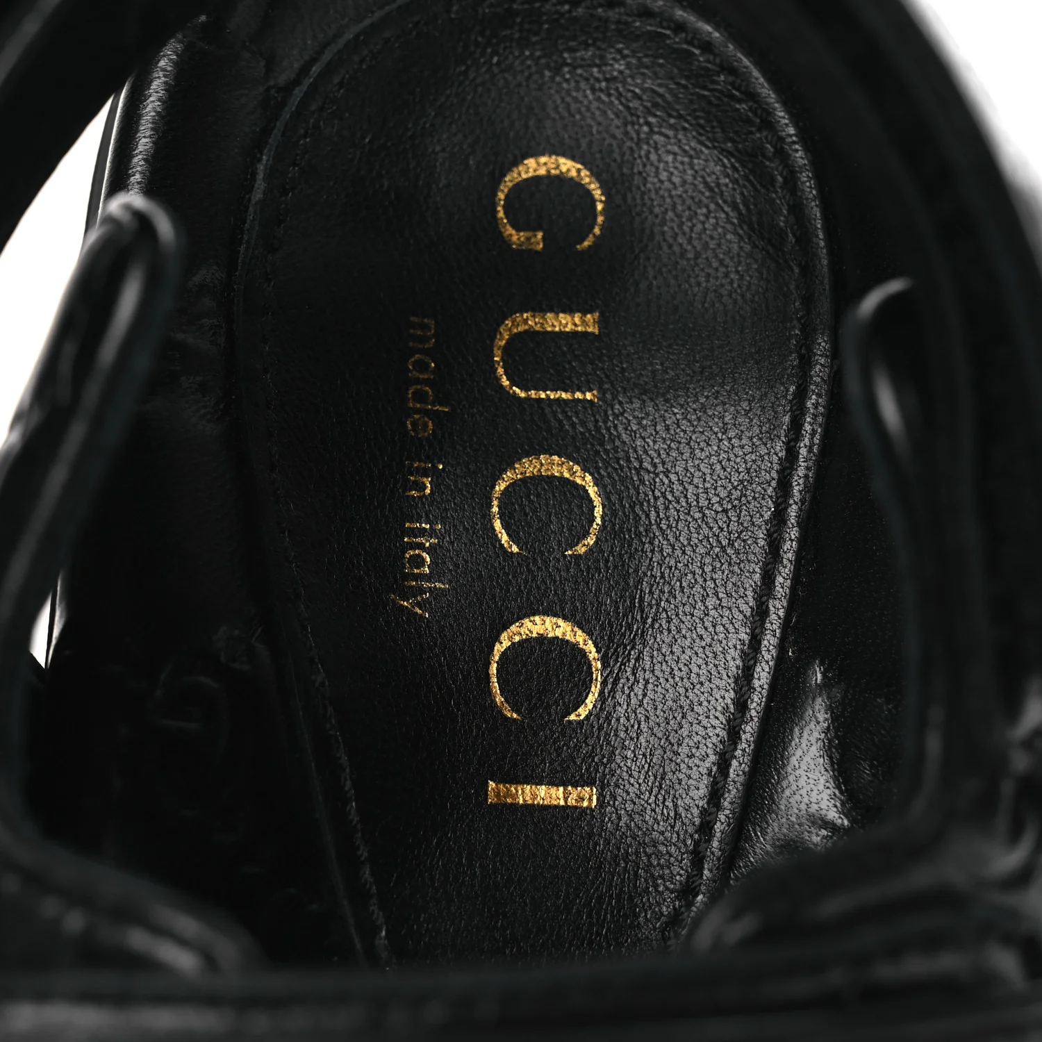 Guccissima GG Embossed Womens Sandals 37 Black