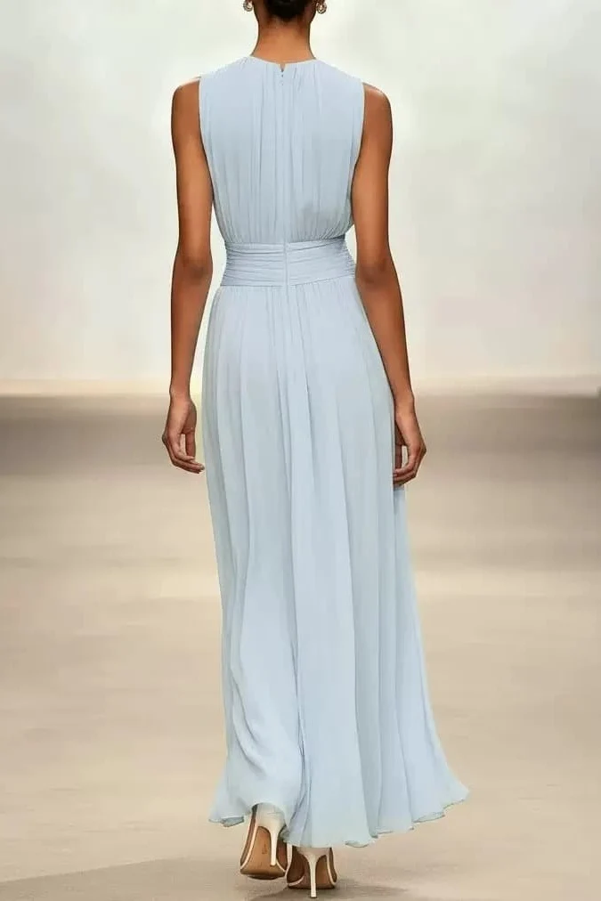 A-Line Ankle-length Chiffon Wedding Guest Dress