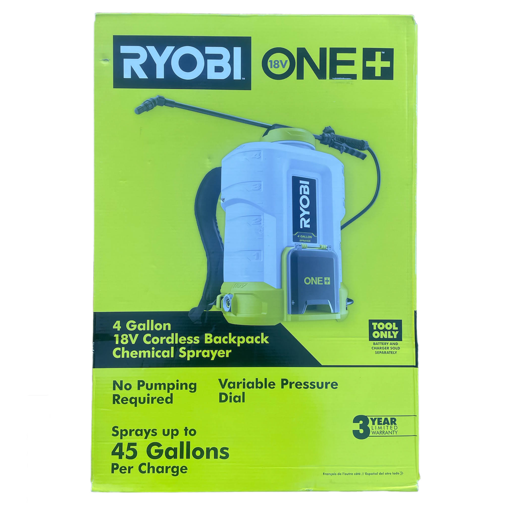 One+ 18V Cordless Battery 4 gal. Backpack Chemical Sprayer (Tool Only)