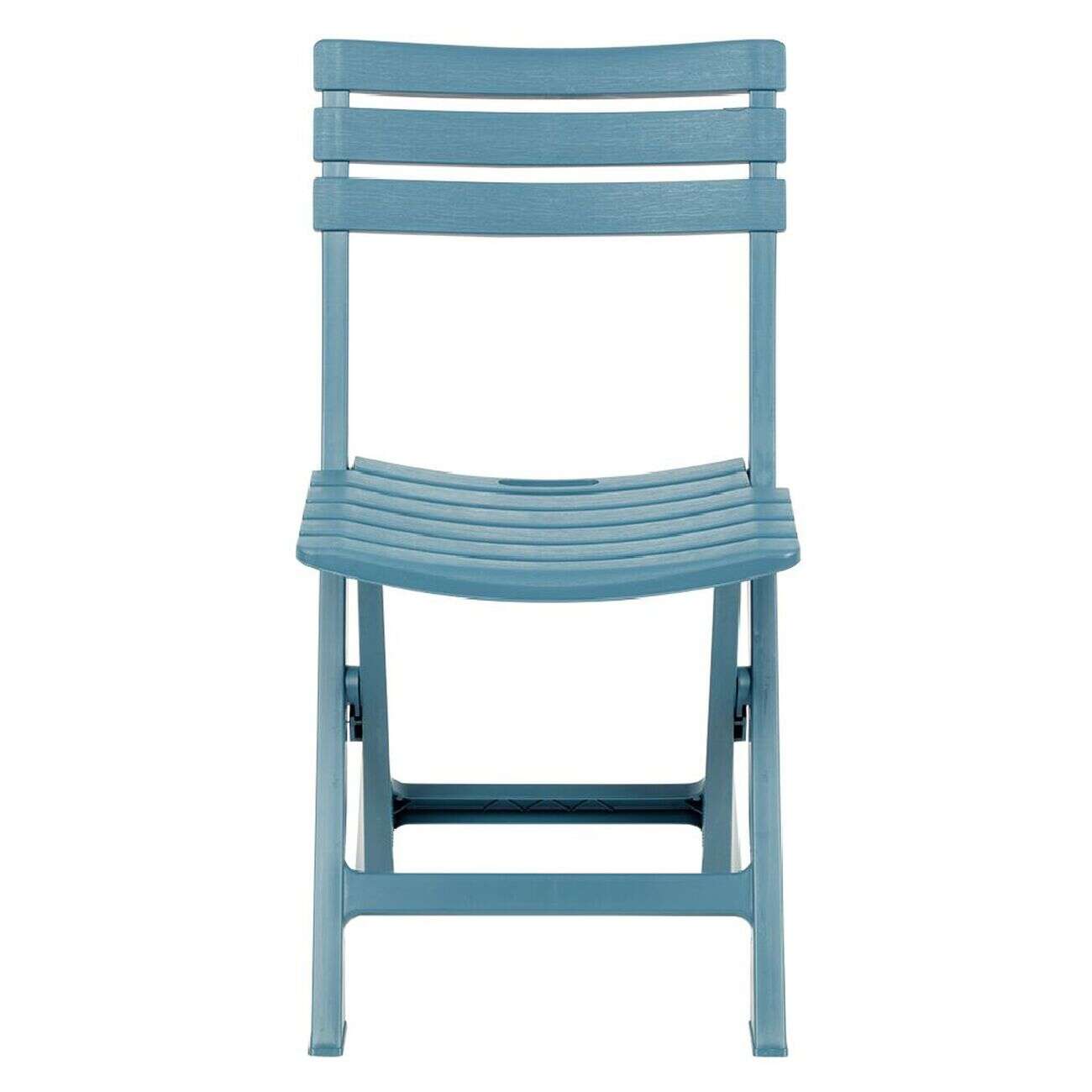Chaise de jardin pliante Relax plastique bleu