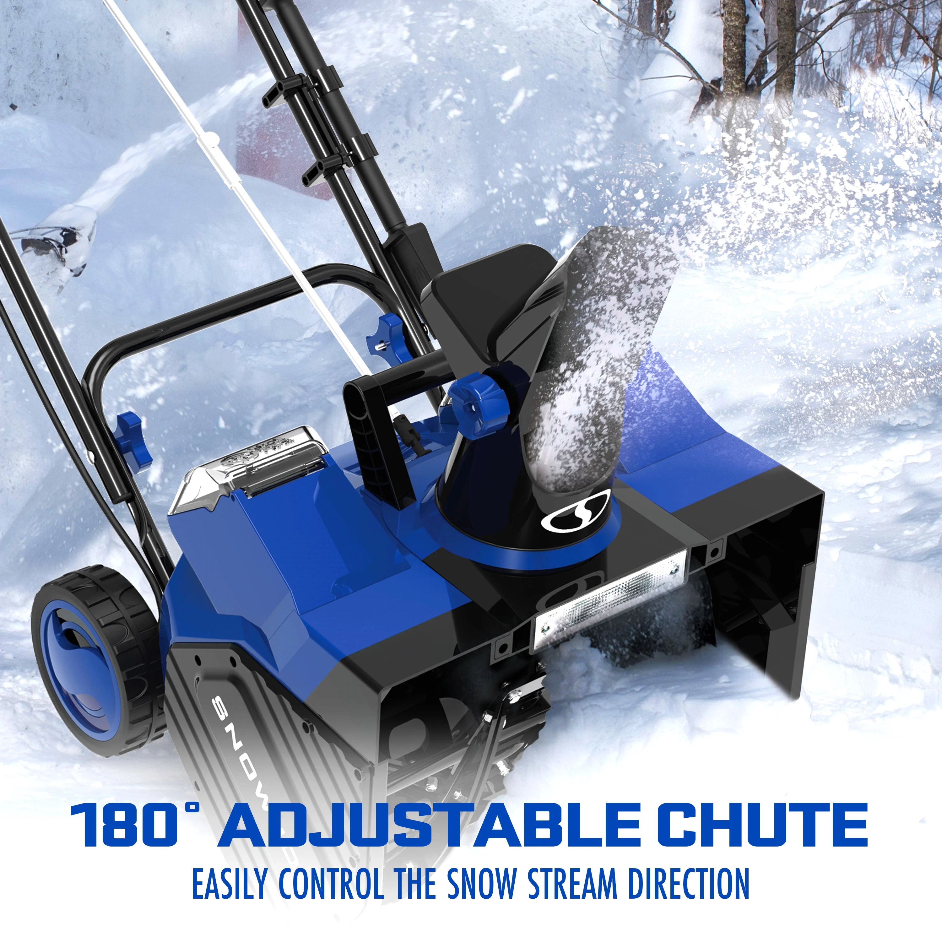 Snow Blower IONMAX, Cordless Electric Kit with LED Light, 24V-X2-SB18-TV1(18"/4 Amps) - Image 5