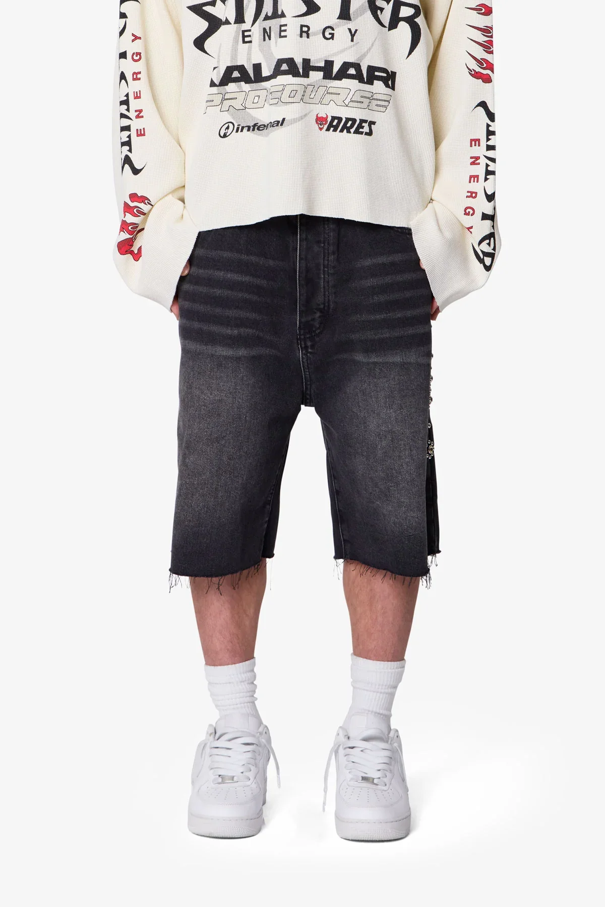 Baggy Mojave Denim Shorts - Black